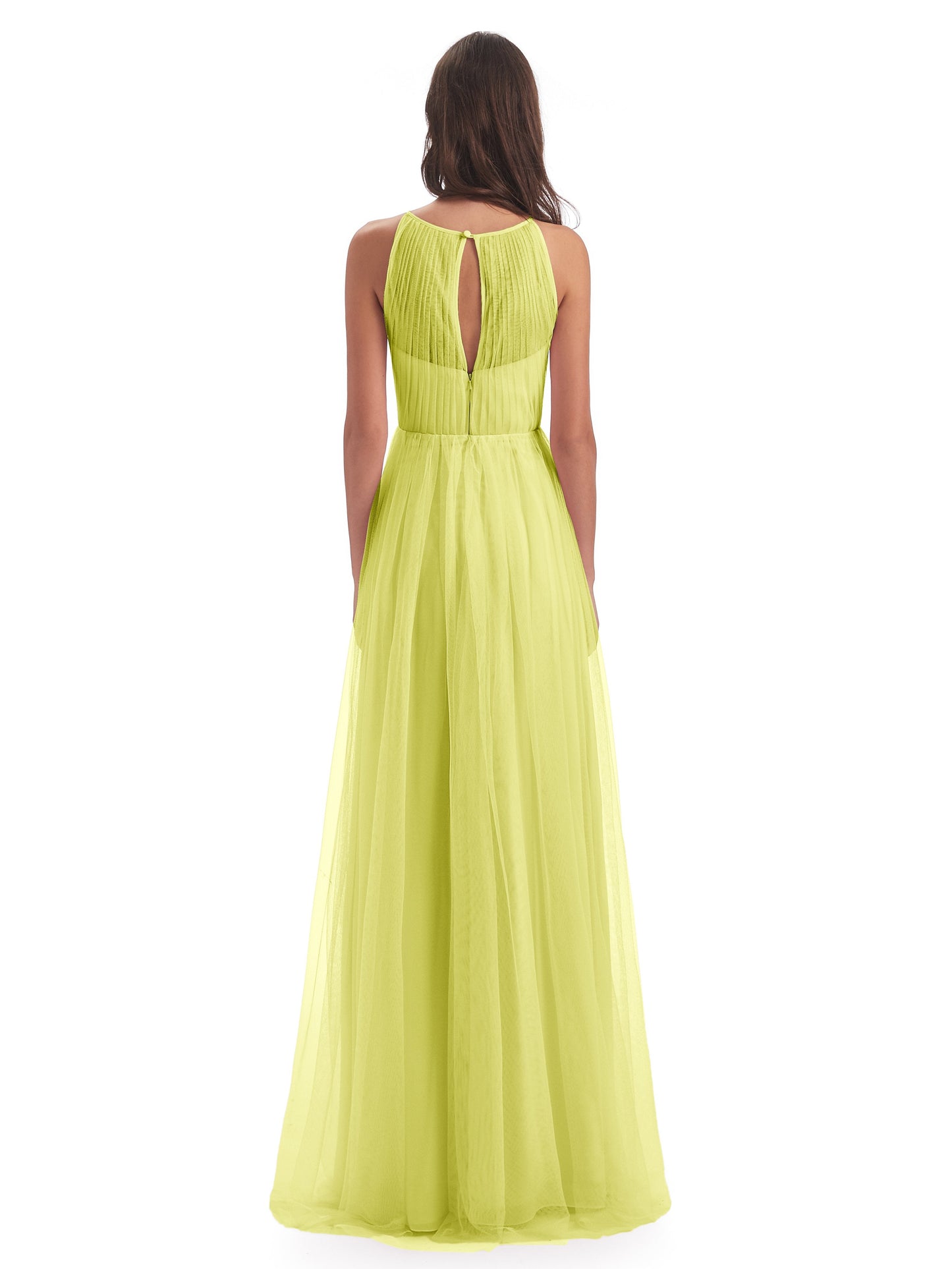 Carla Floor Length Halter Tulle Bridesmaid Dresses