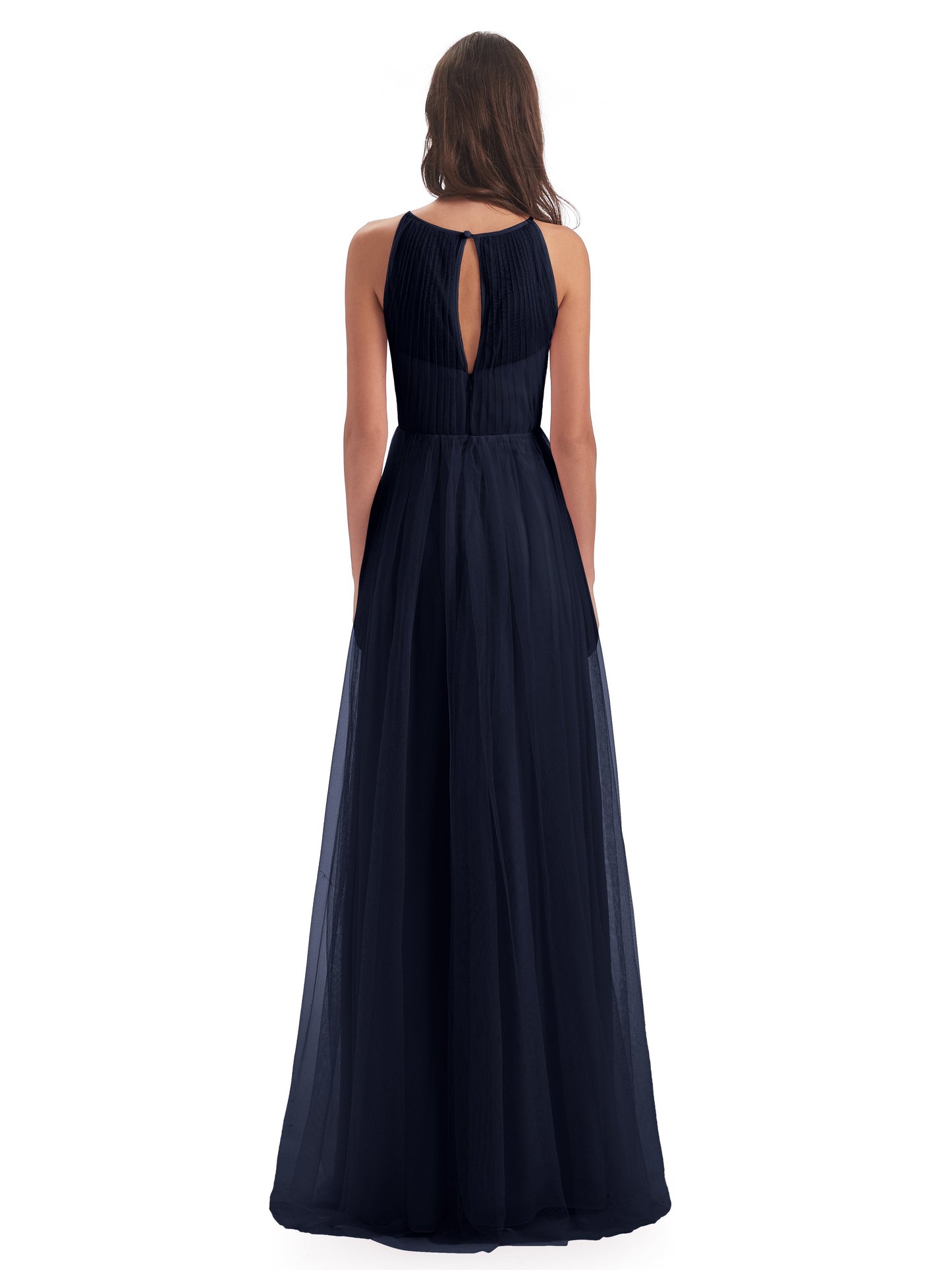 Carla Floor Length Halter Tulle Bridesmaid Dresses