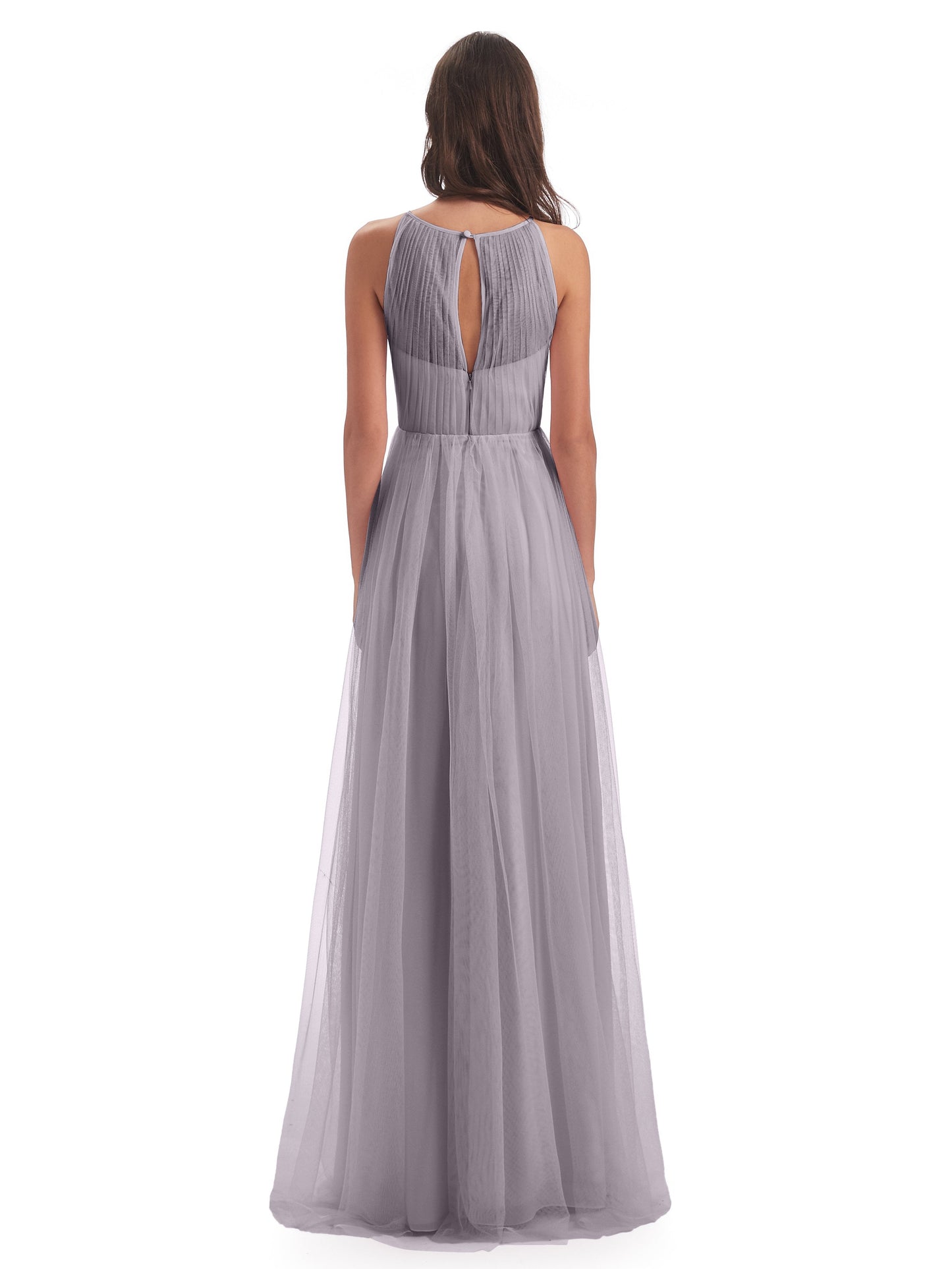 Carla Floor Length Halter Tulle Bridesmaid Dresses
