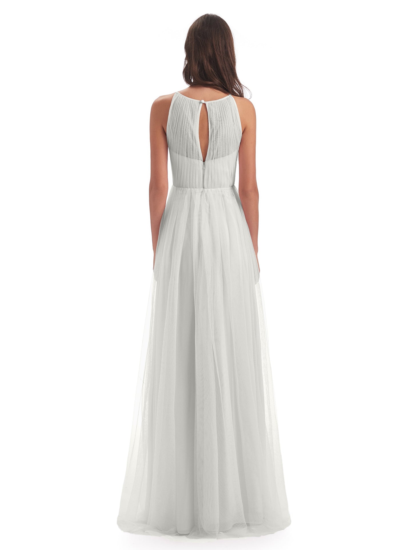Carla Floor Length Halter Tulle Bridesmaid Dresses