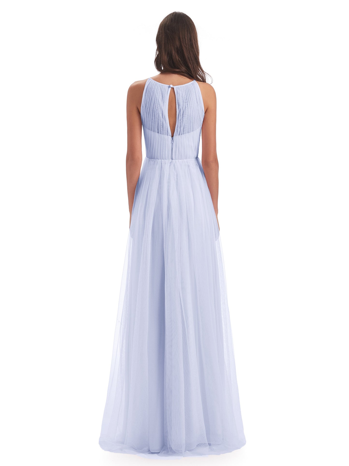 Carla Floor Length Halter Tulle Bridesmaid Dresses
