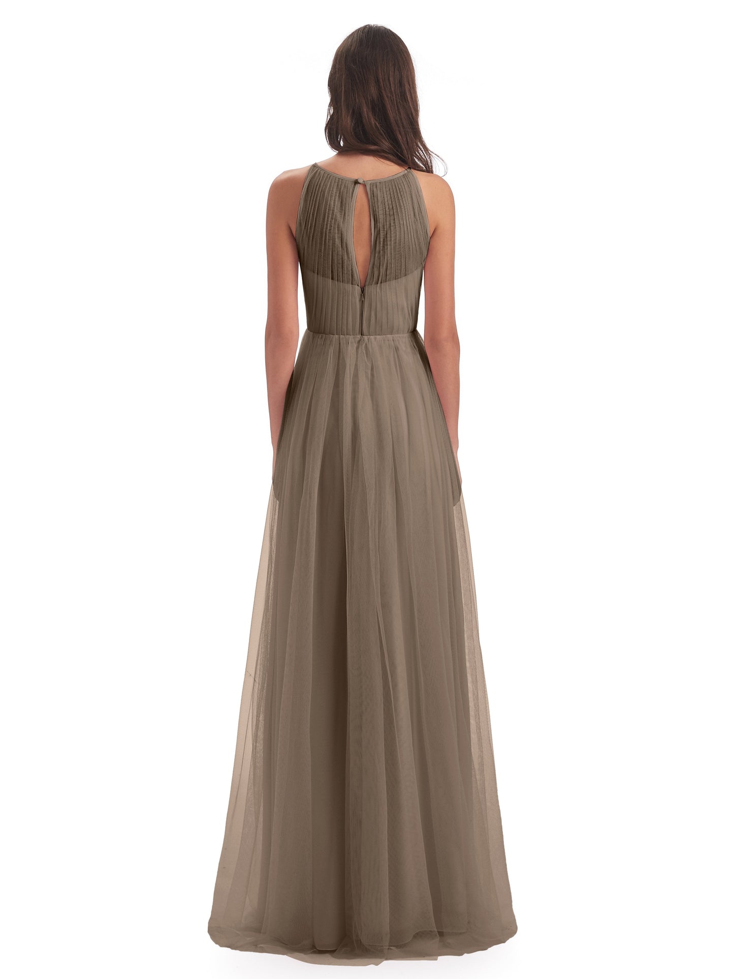 Carla Floor Length Halter Tulle Bridesmaid Dresses