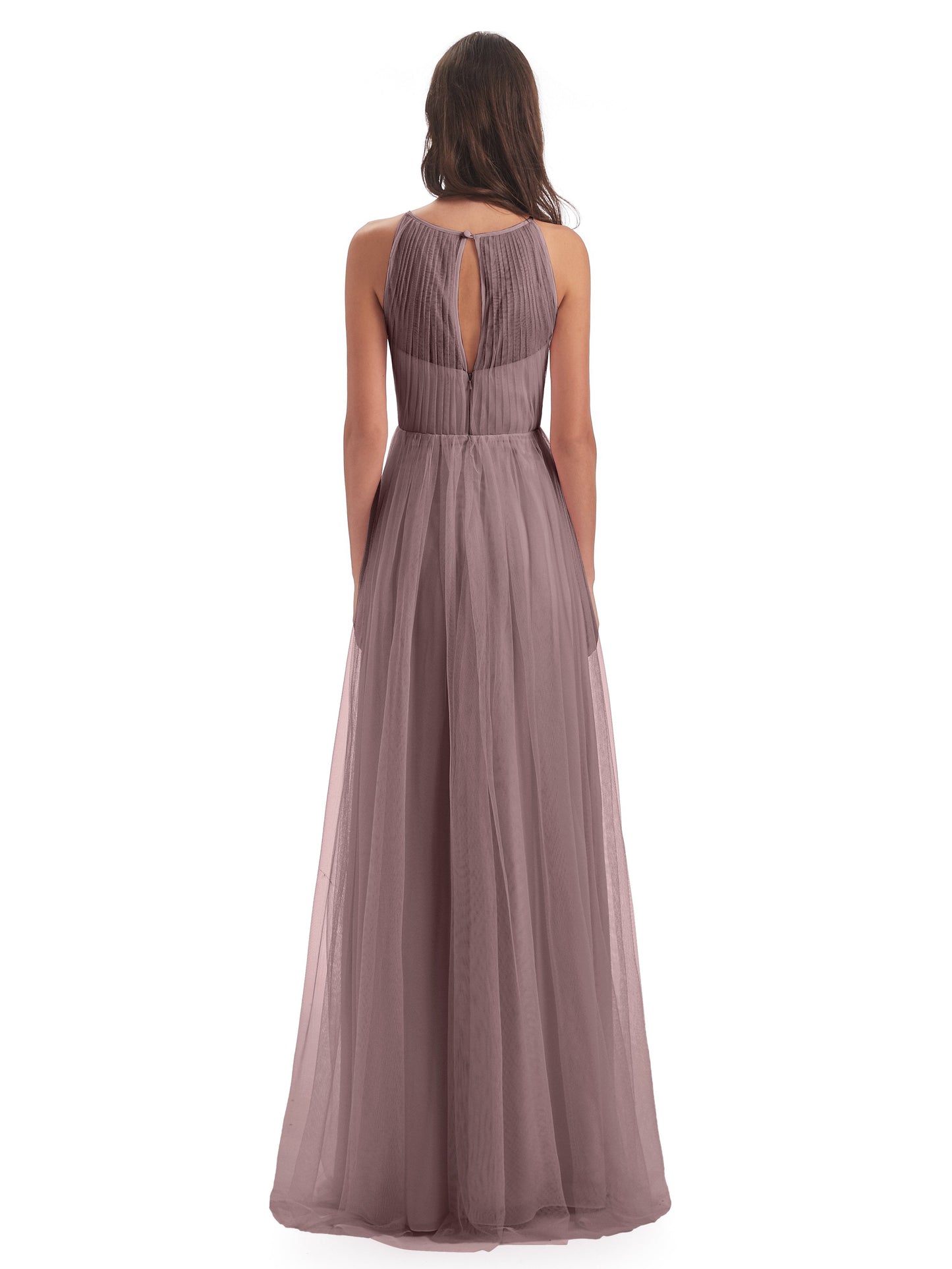 Carla Floor Length Halter Tulle Bridesmaid Dresses