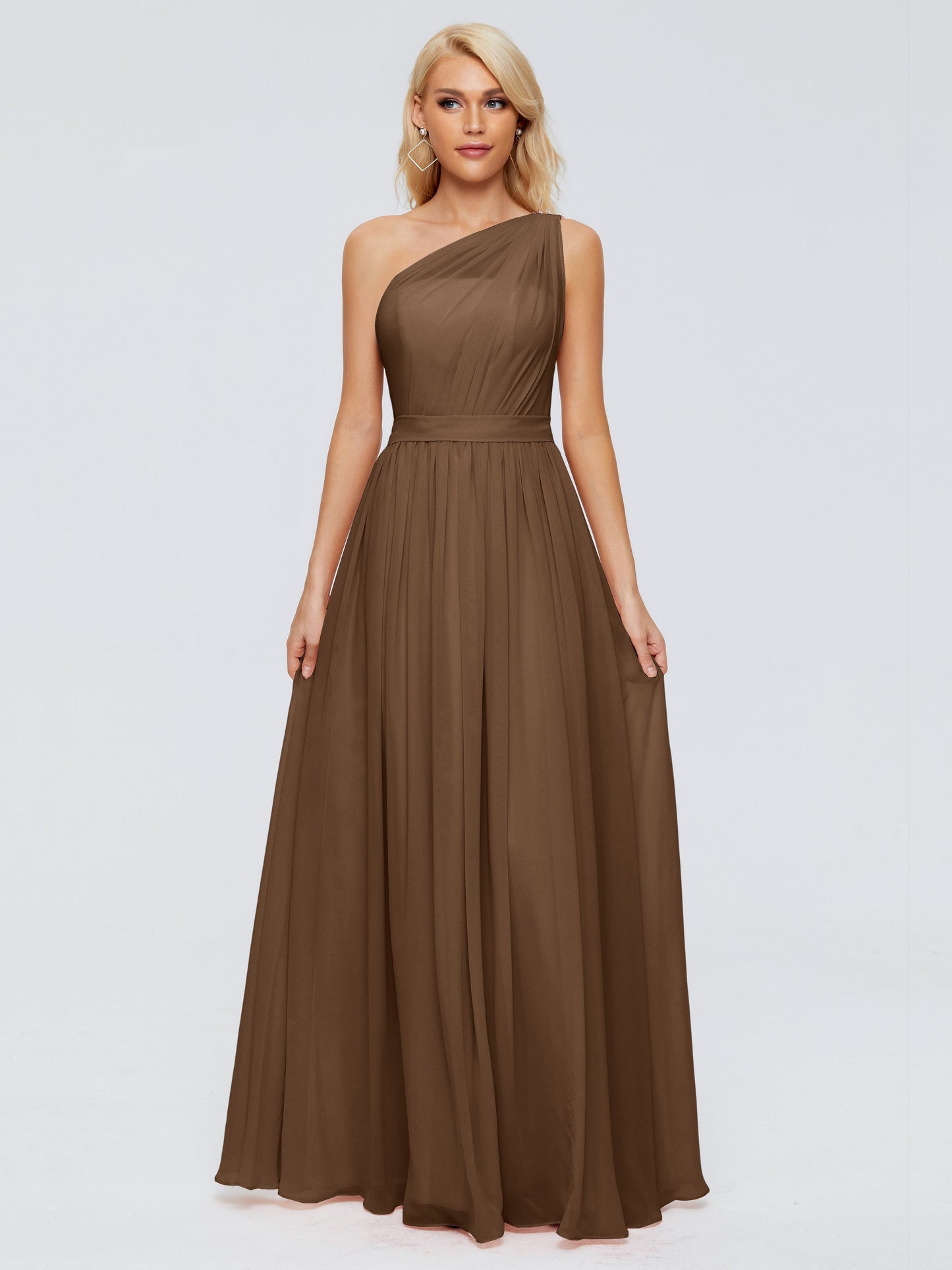 Arabella One-shoulder Chiffon Bridesmaid Dresses
