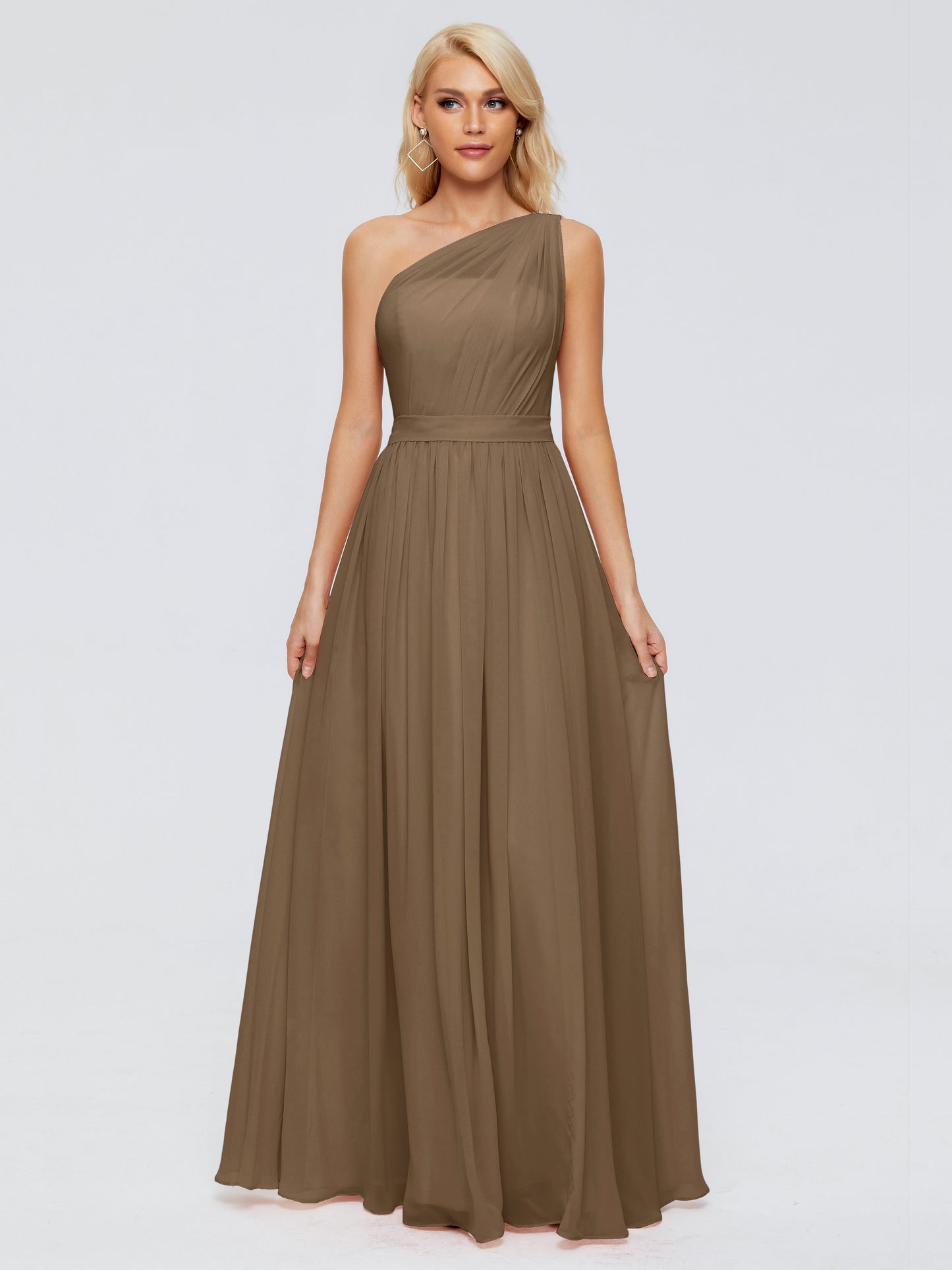 Arabella One-shoulder Chiffon Bridesmaid Dresses