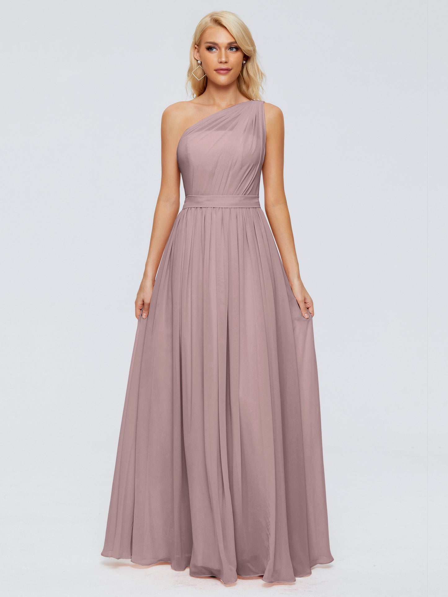 Arabella One-shoulder Chiffon Bridesmaid Dresses