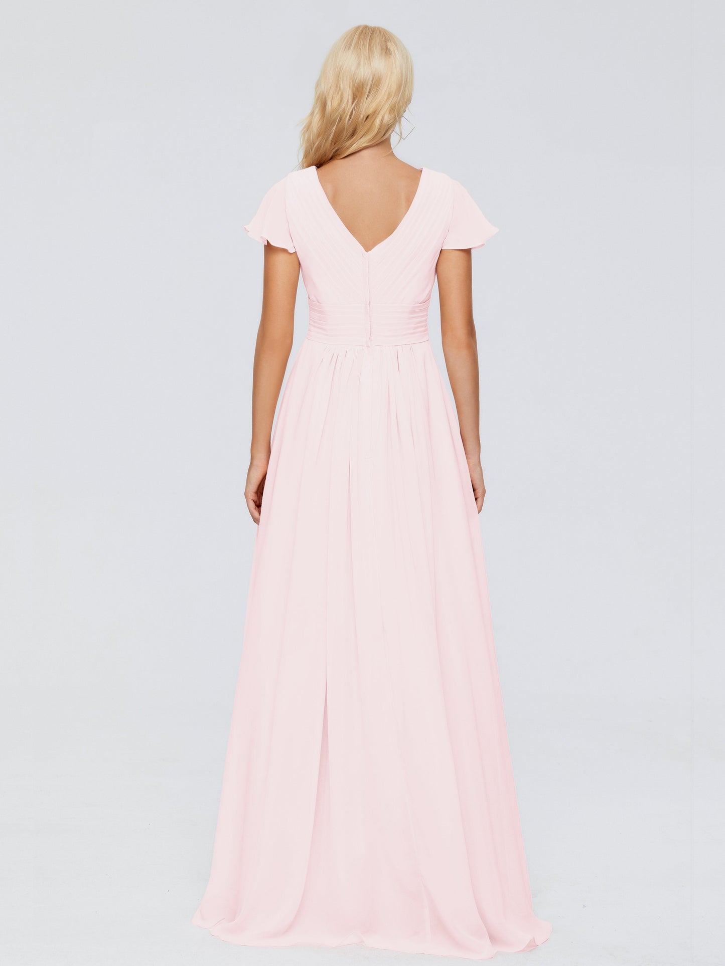 Charlie A-line V Neck Chiffon Bridesmaid Dresses