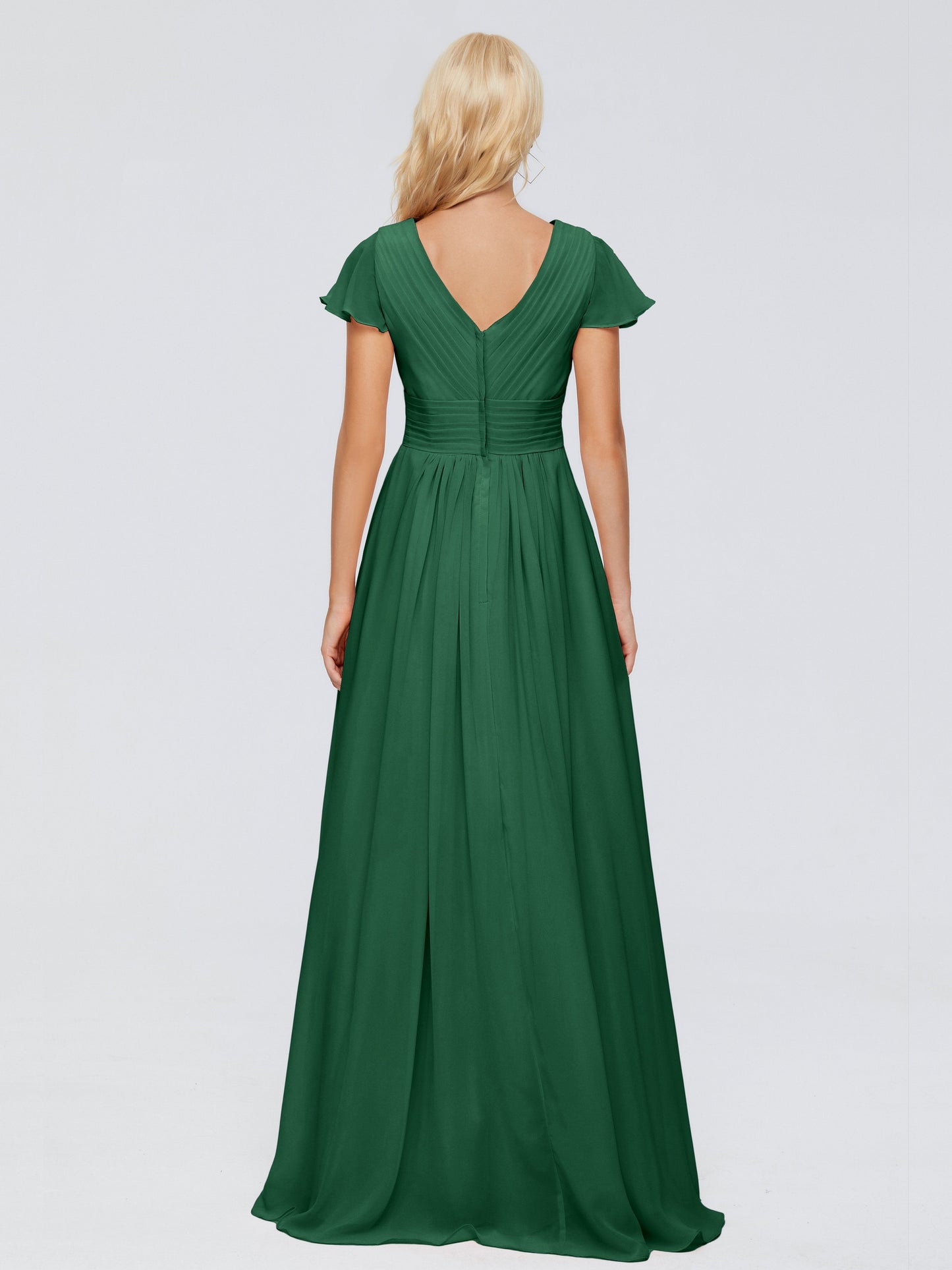 Charlie A-line V Neck Chiffon Bridesmaid Dresses