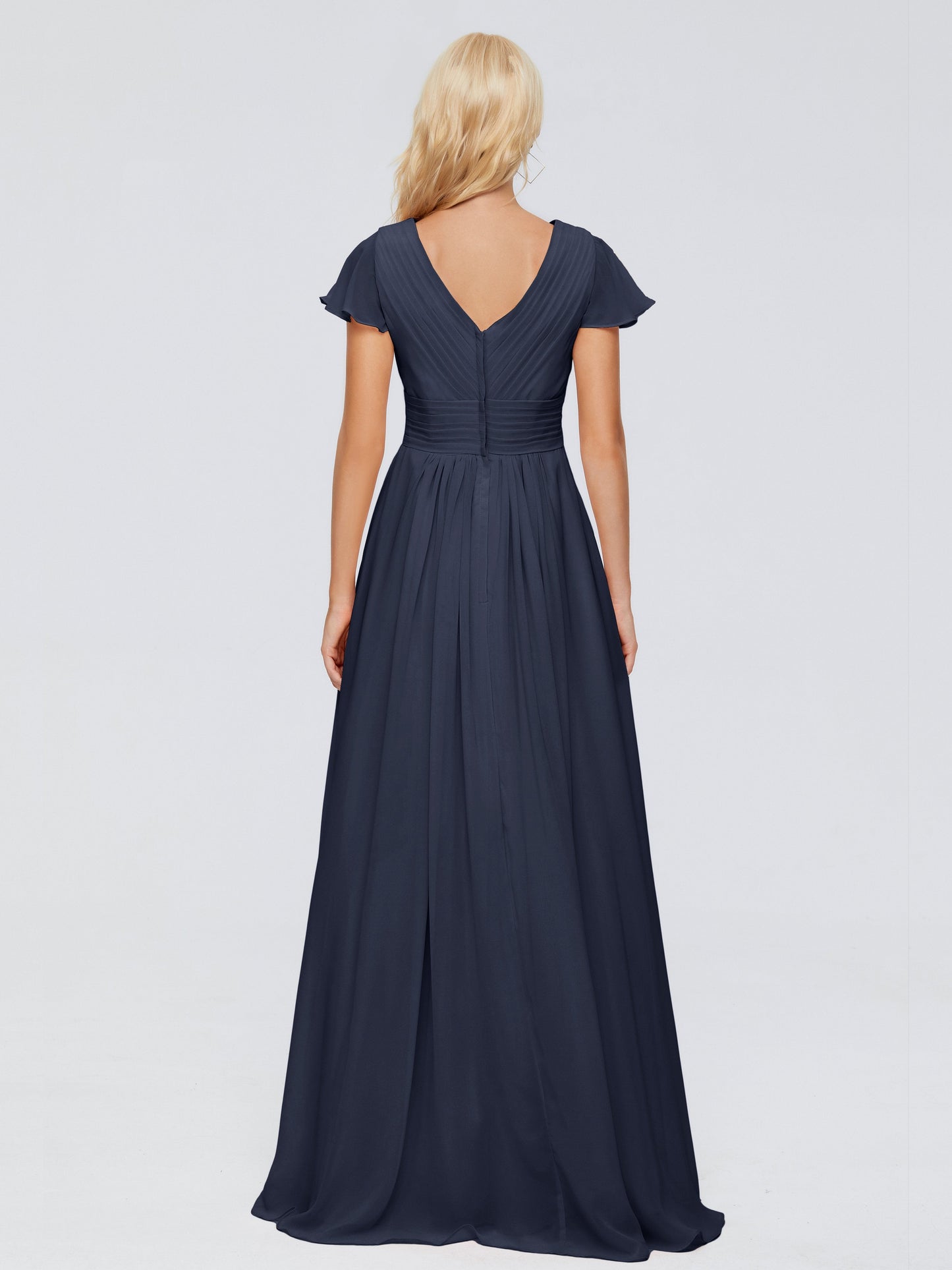 Charlie A-line V Neck Chiffon Bridesmaid Dresses