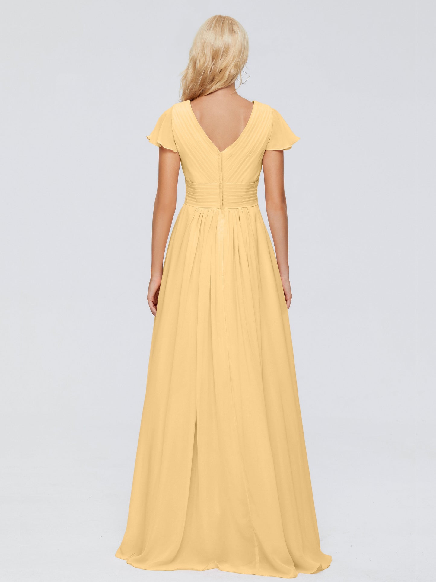 Charlie A-line V Neck Chiffon Bridesmaid Dresses