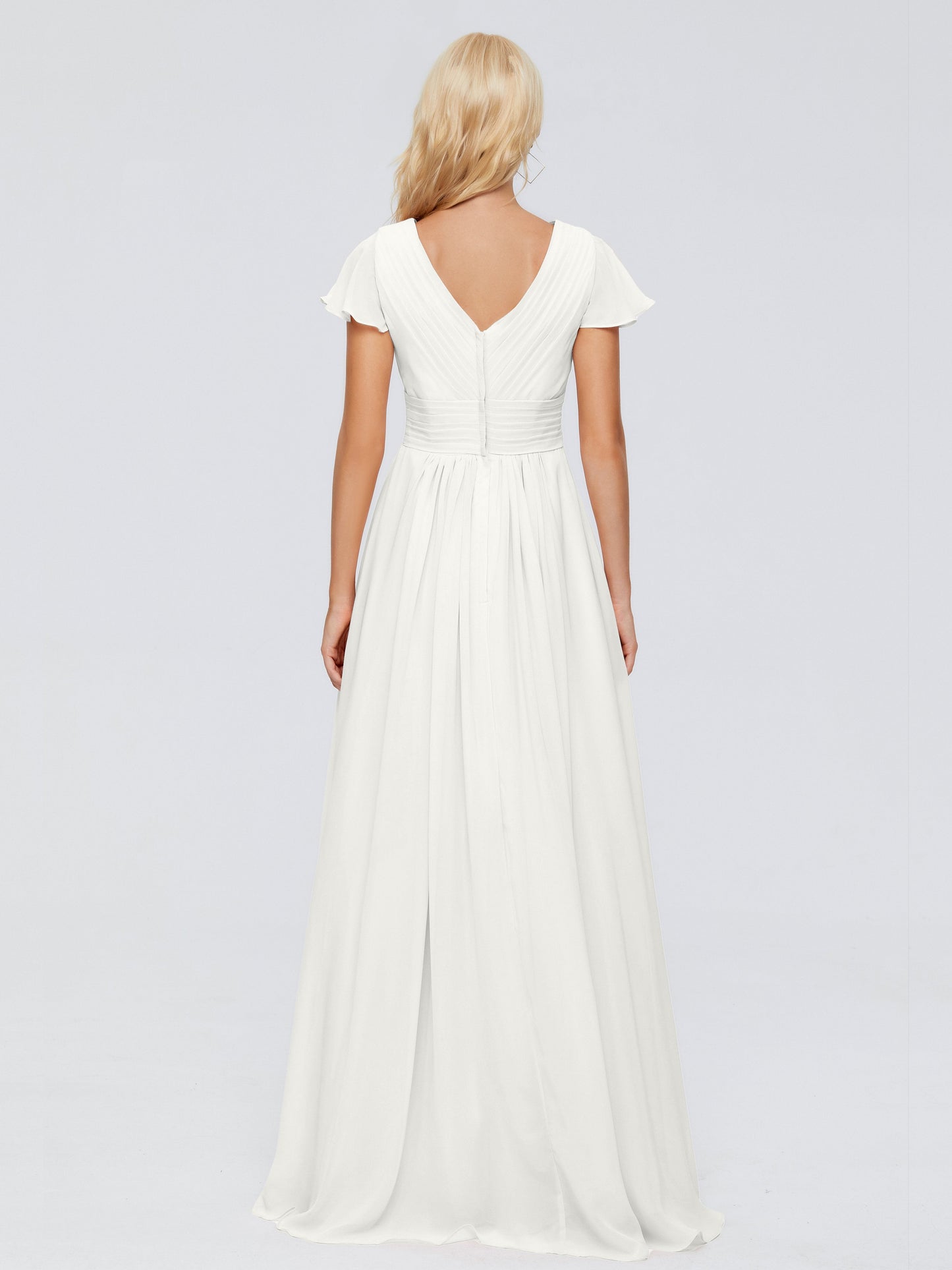 Charlie A-line V Neck Chiffon Bridesmaid Dresses