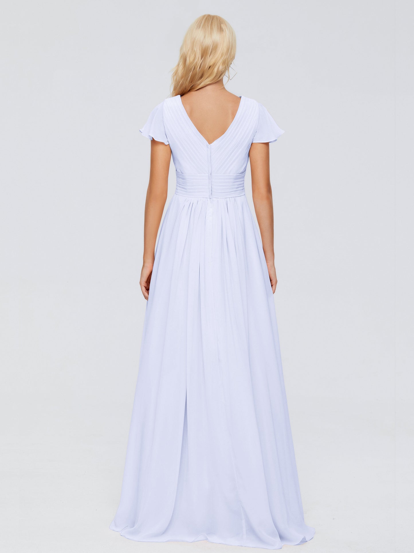 Charlie A-line V Neck Chiffon Bridesmaid Dresses