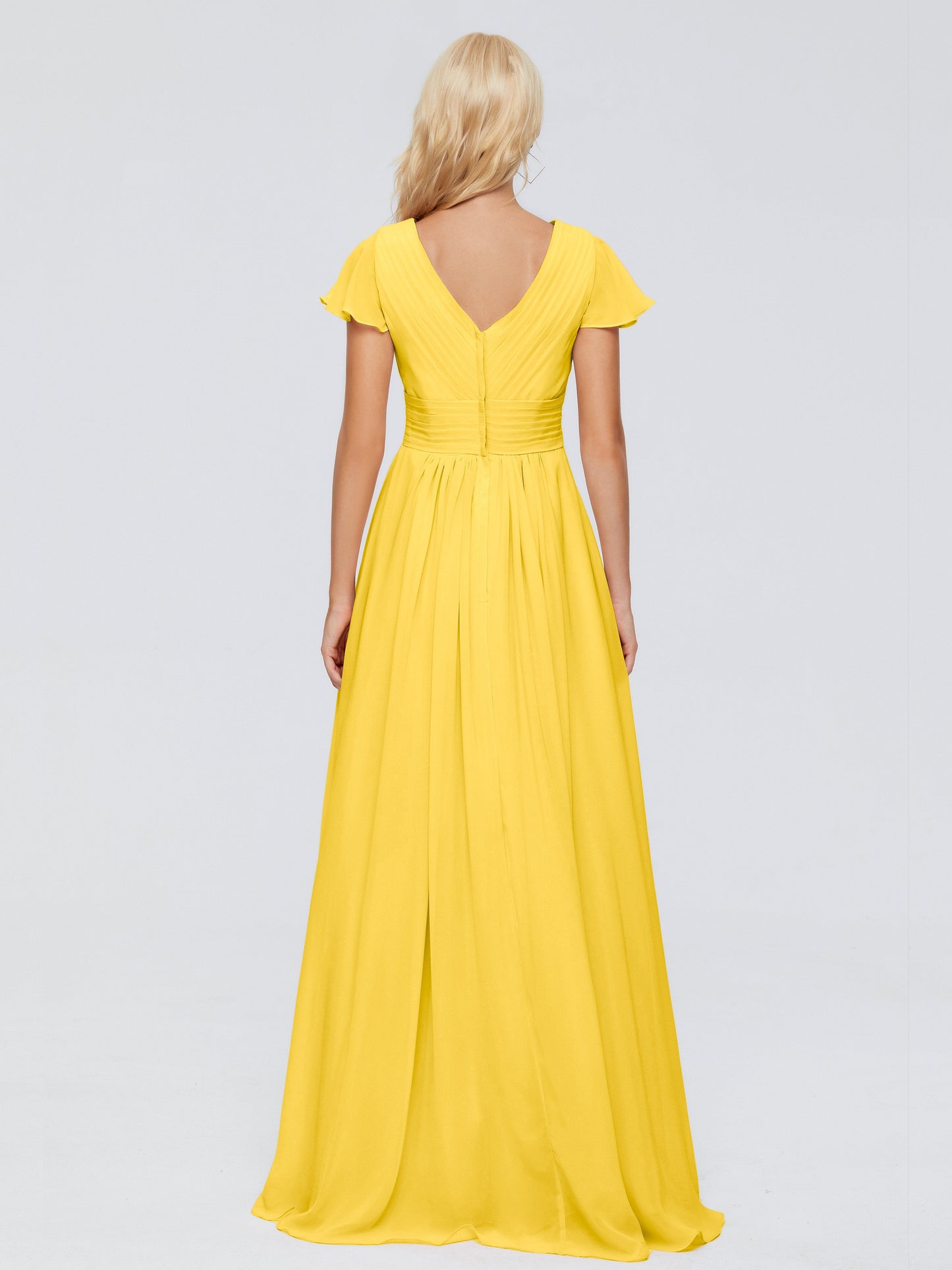 Charlie A-line V Neck Chiffon Bridesmaid Dresses