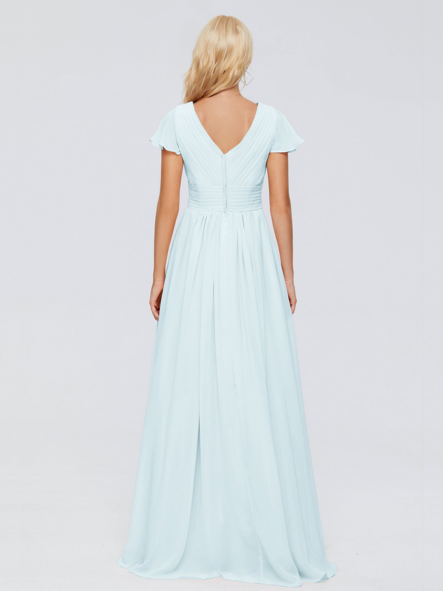Charlie A-line V Neck Chiffon Bridesmaid Dresses