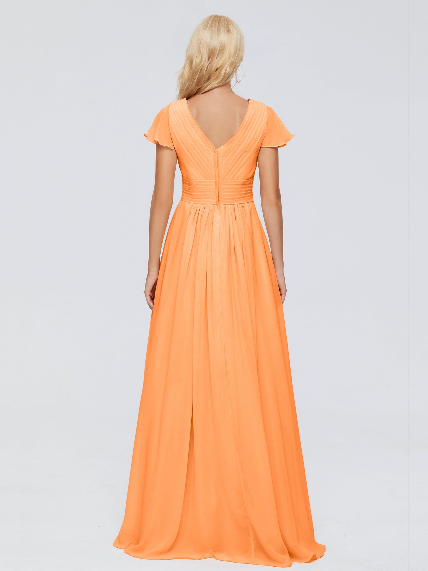 Charlie A-line V Neck Chiffon Bridesmaid Dresses