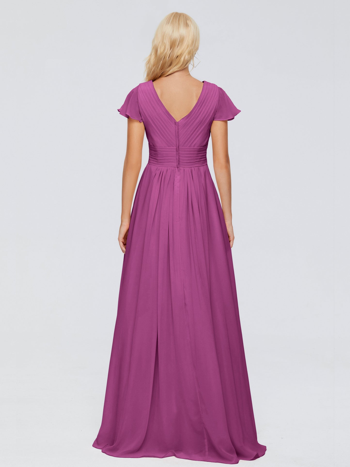 Charlie A-line V Neck Chiffon Bridesmaid Dresses