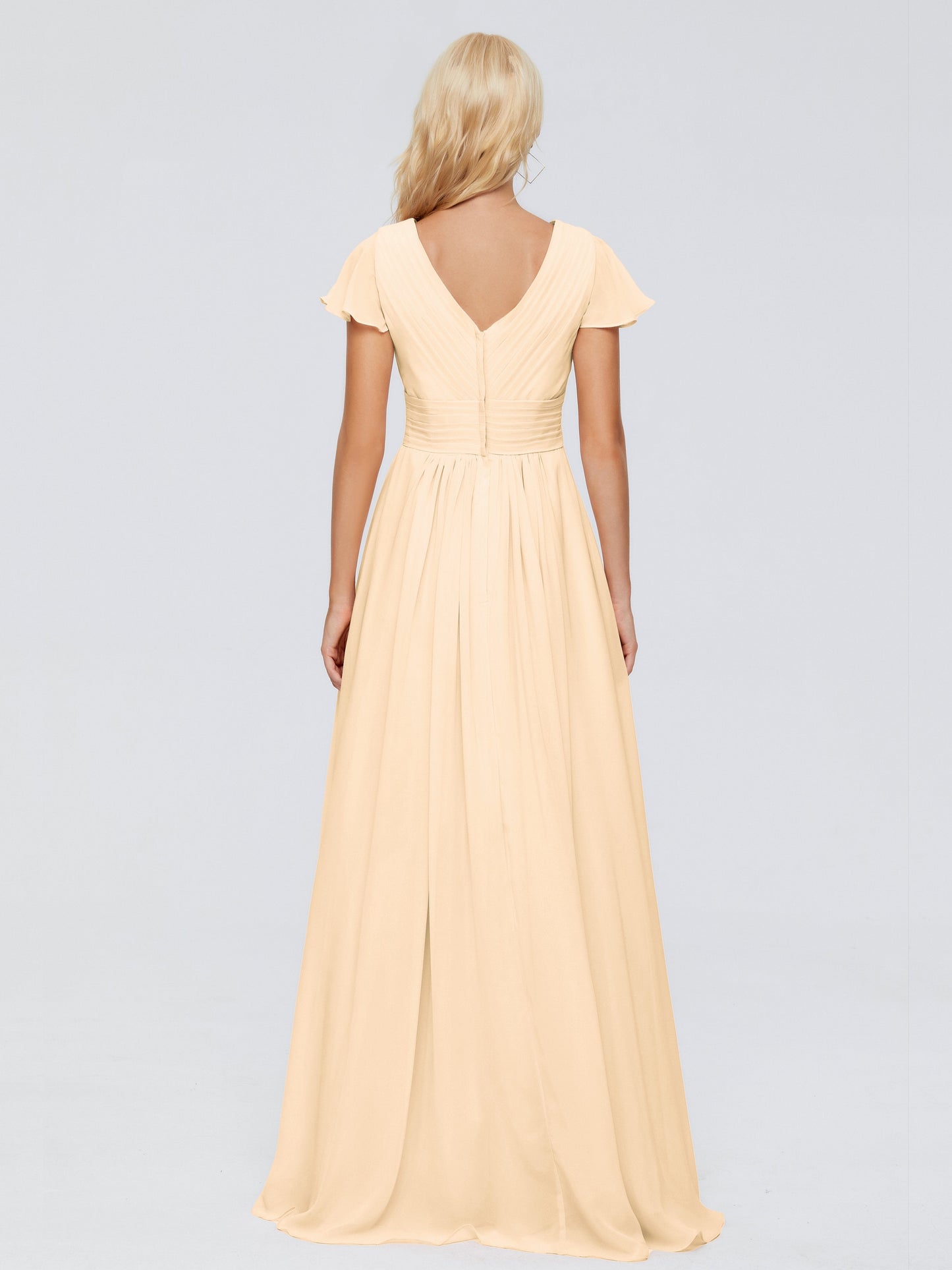 Charlie A-line V Neck Chiffon Bridesmaid Dresses