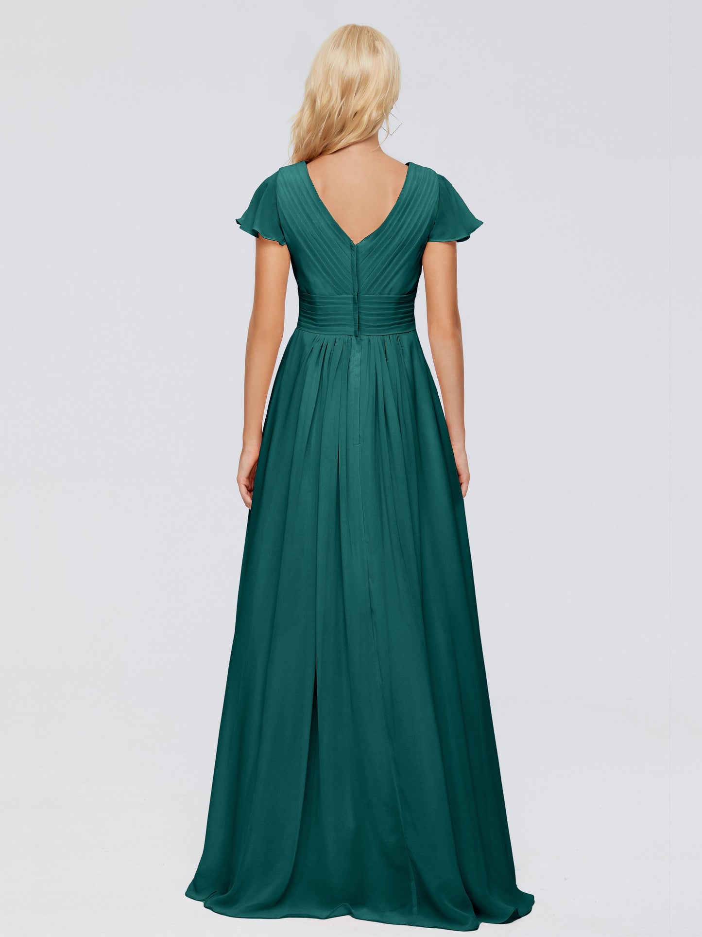 Charlie A-line V Neck Chiffon Bridesmaid Dresses