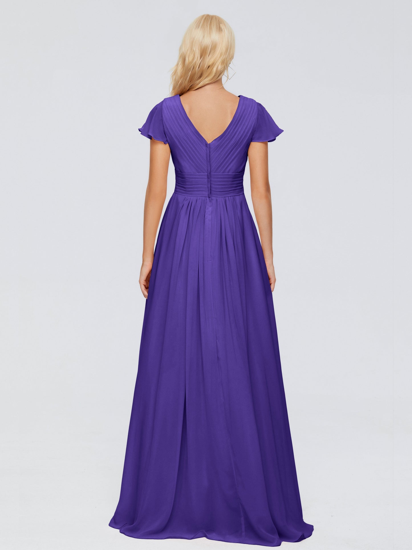 Charlie A-line V Neck Chiffon Bridesmaid Dresses