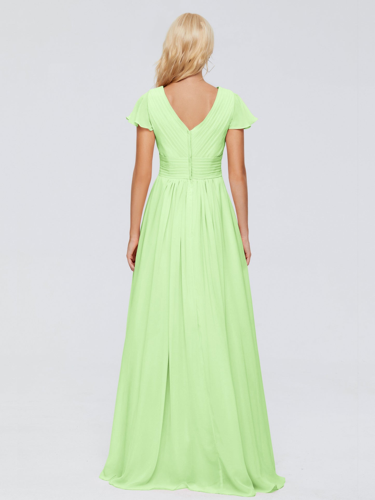 Charlie A-line V Neck Chiffon Bridesmaid Dresses