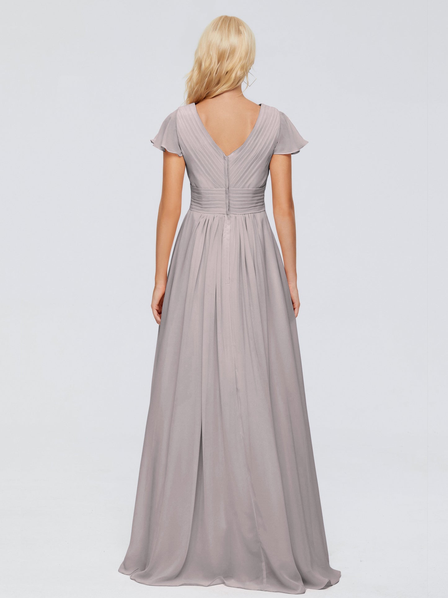 Charlie A-line V Neck Chiffon Bridesmaid Dresses
