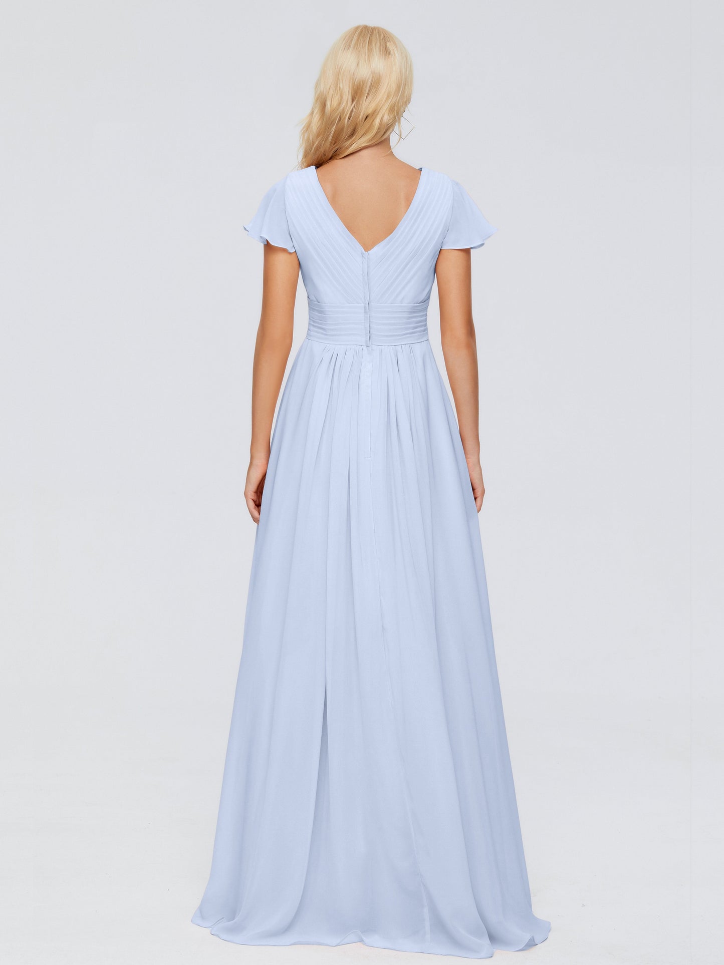 Charlie A-line V Neck Chiffon Bridesmaid Dresses