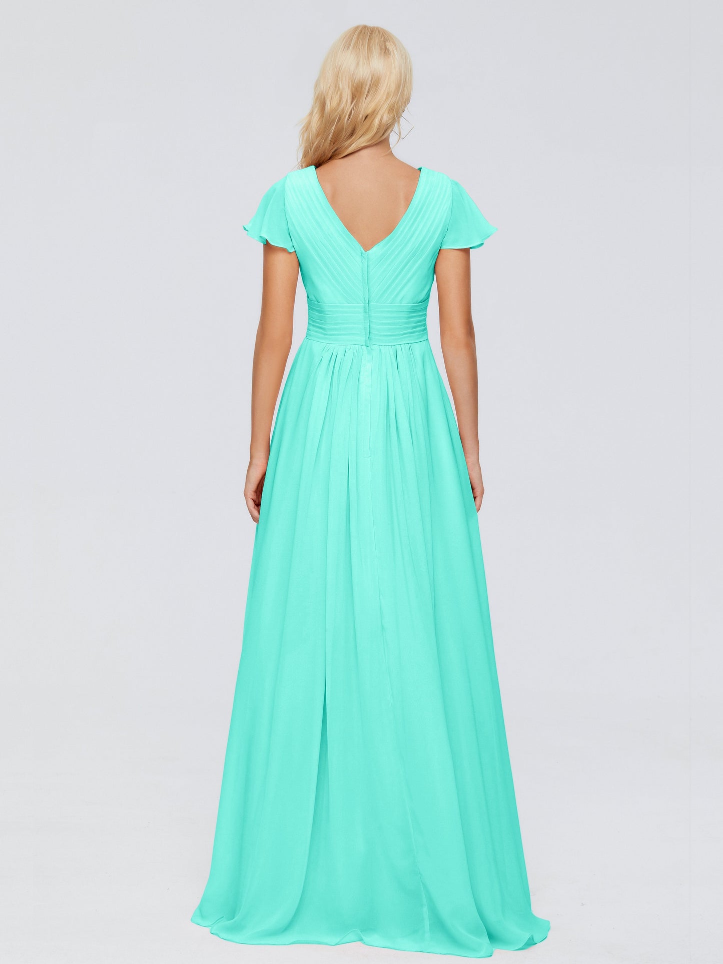 Charlie A-line V Neck Chiffon Bridesmaid Dresses