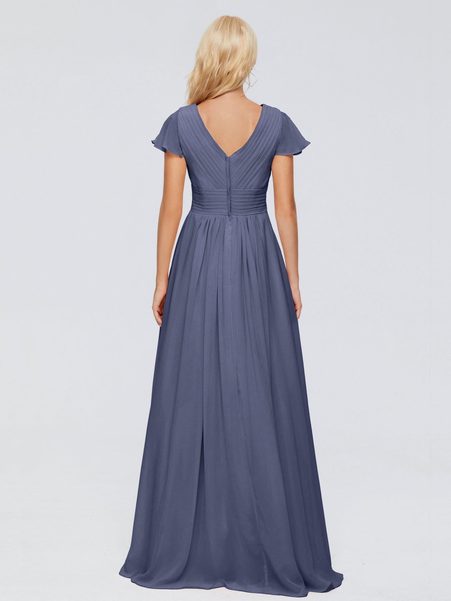 Charlie A-line V Neck Chiffon Bridesmaid Dresses