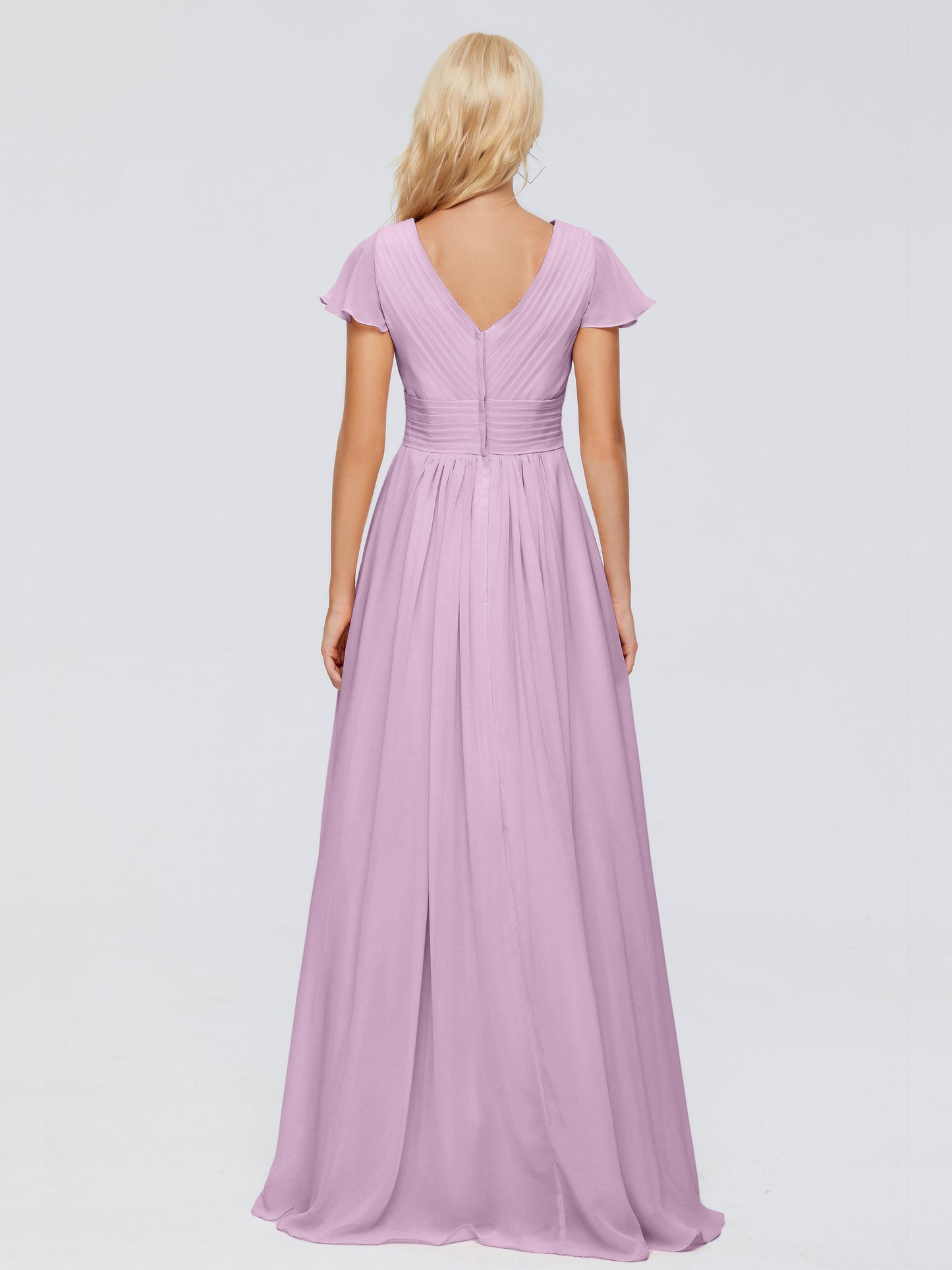 Charlie A-line V Neck Chiffon Bridesmaid Dresses