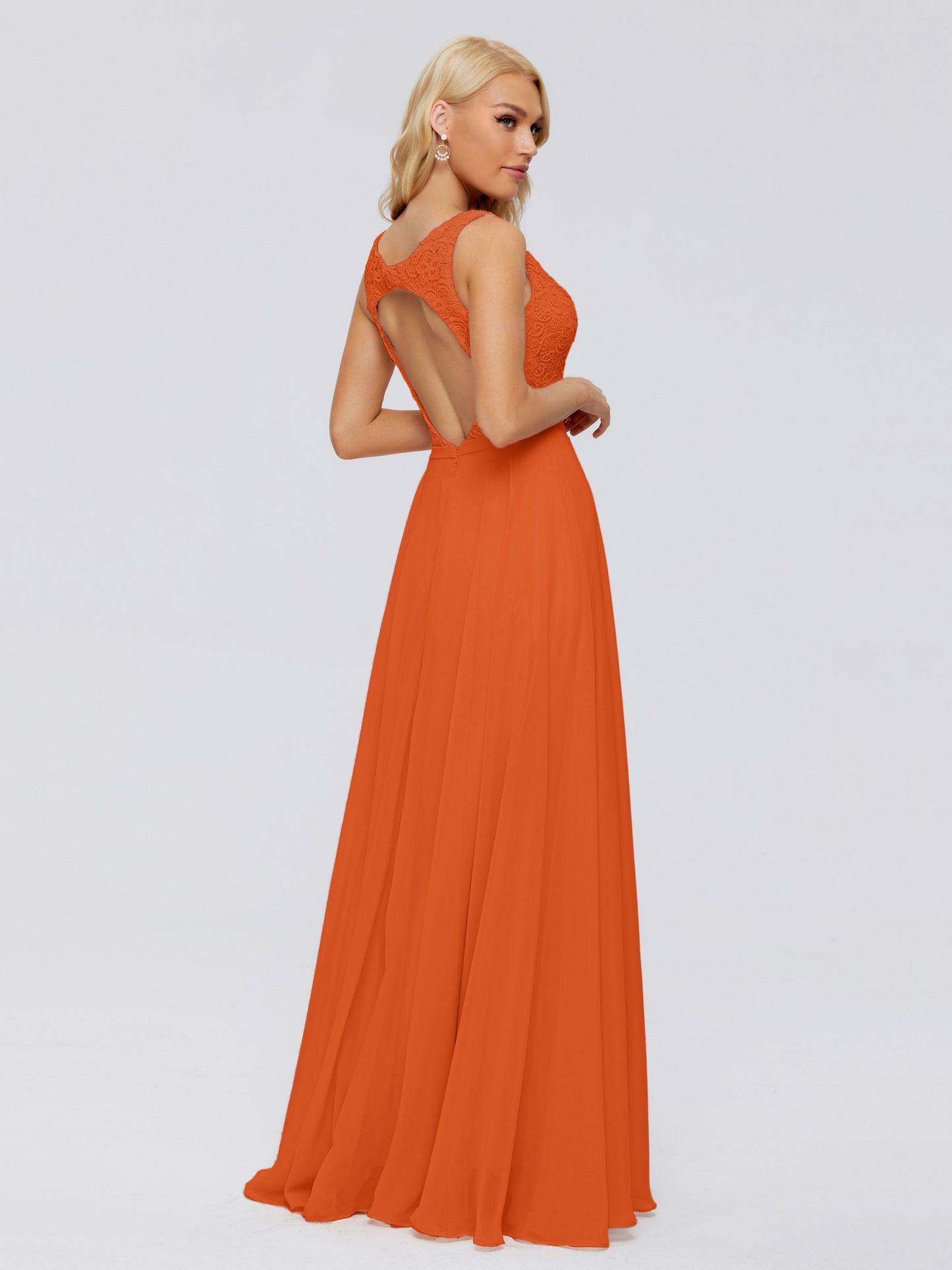 Eliza V Neck Straps Chiffon Bridesmaid Dresses