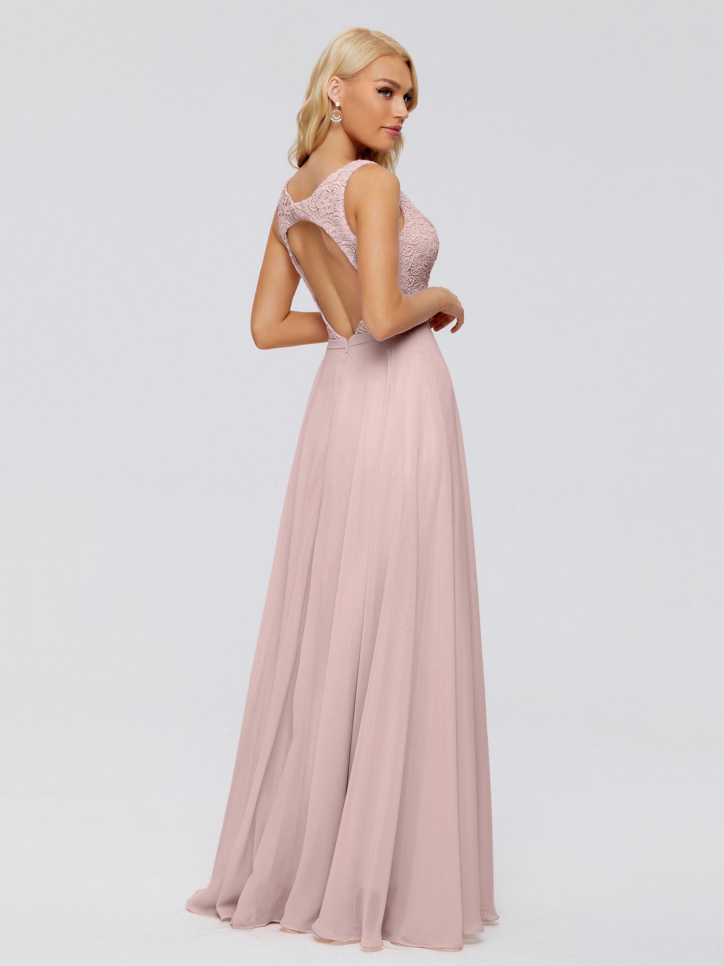 Eliza V Neck Straps Chiffon Bridesmaid Dresses