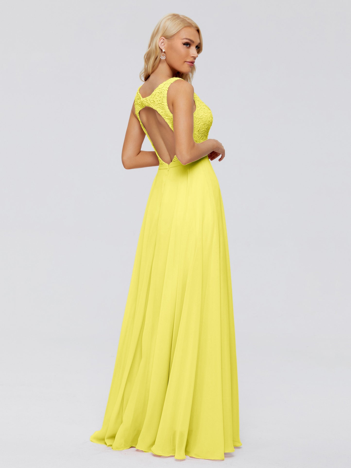 Eliza V Neck Straps Chiffon Bridesmaid Dresses