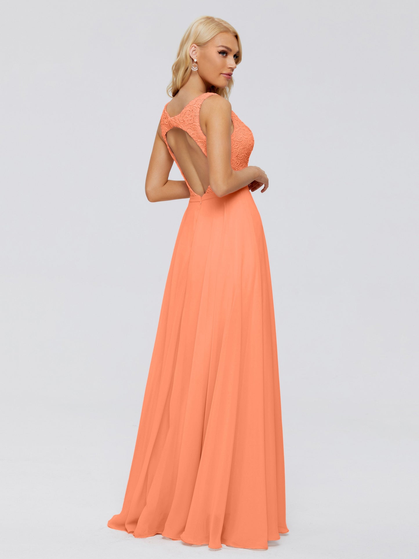 Eliza V Neck Straps Chiffon Bridesmaid Dresses