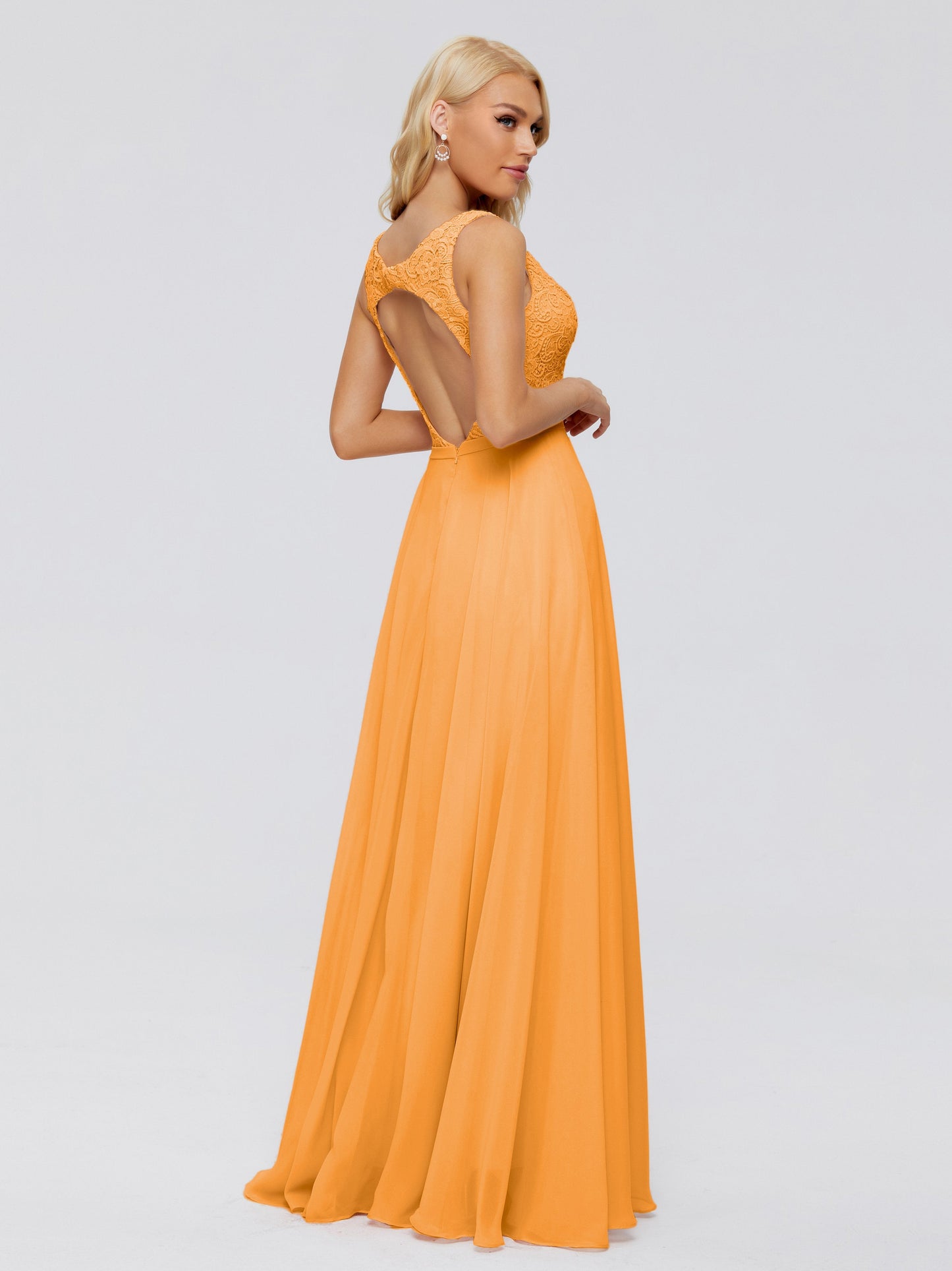 Eliza V Neck Straps Chiffon Bridesmaid Dresses
