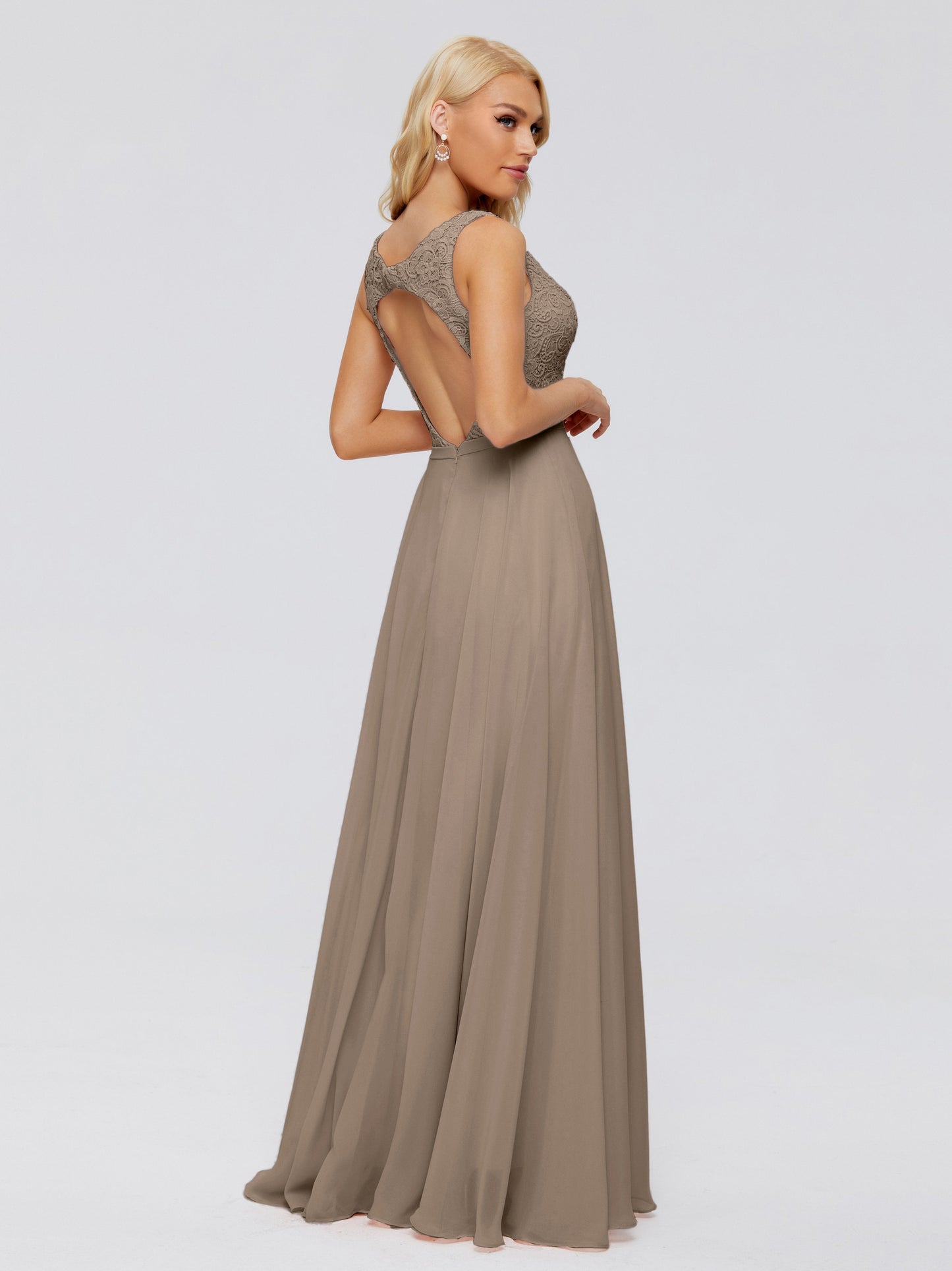 Eliza V Neck Straps Chiffon Bridesmaid Dresses