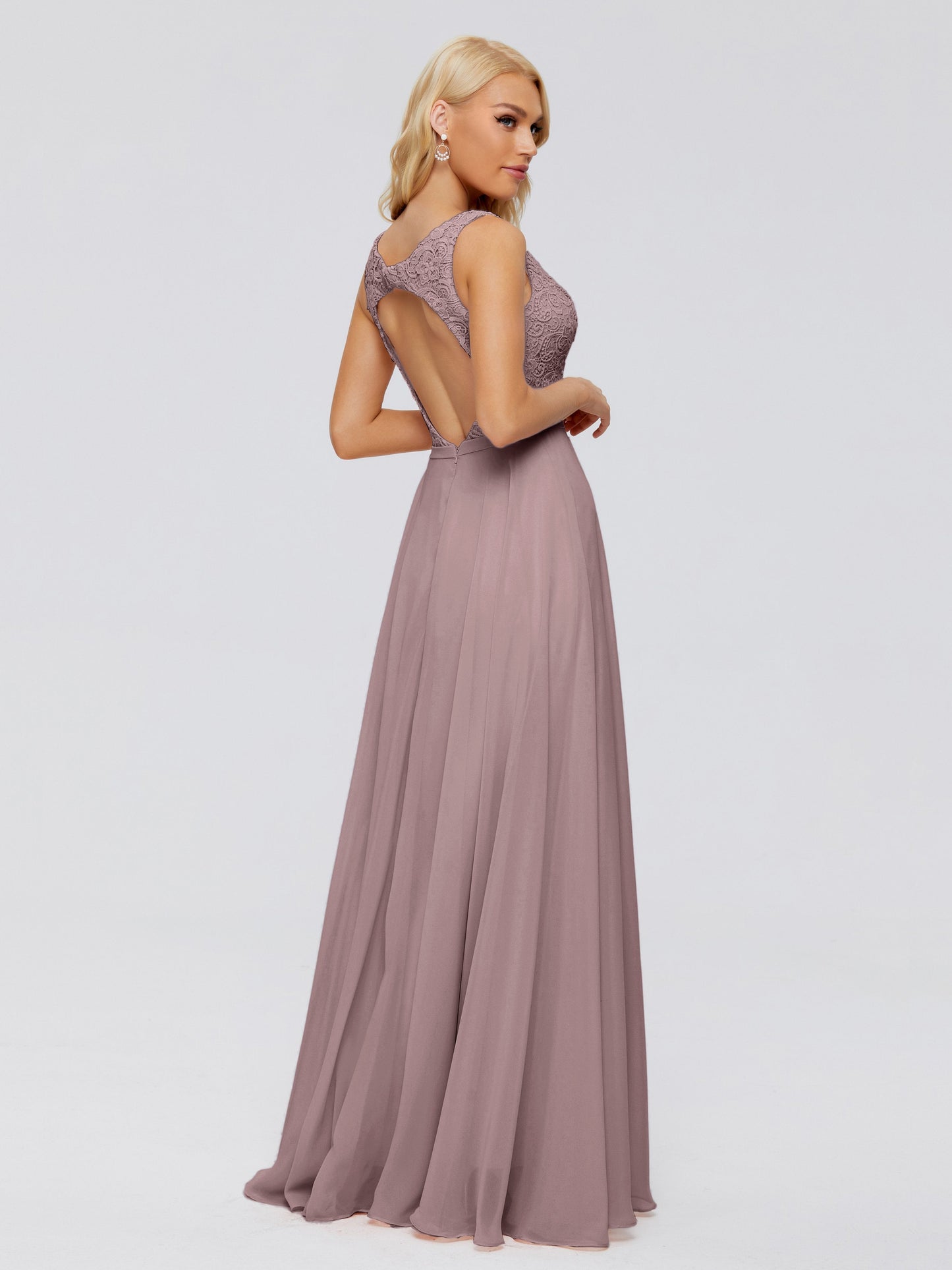 Eliza V Neck Straps Chiffon Bridesmaid Dresses