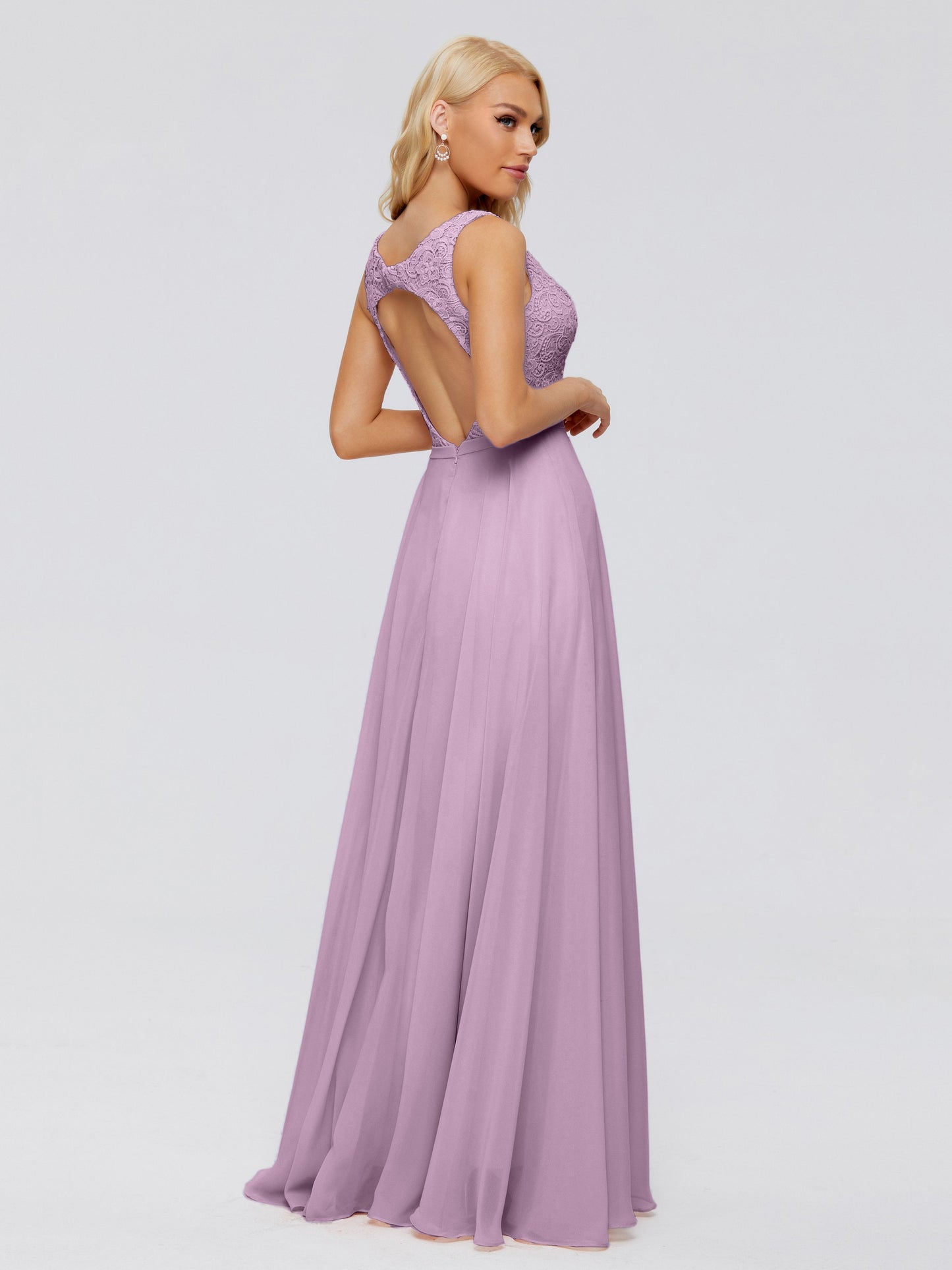 Eliza V Neck Straps Chiffon Bridesmaid Dresses