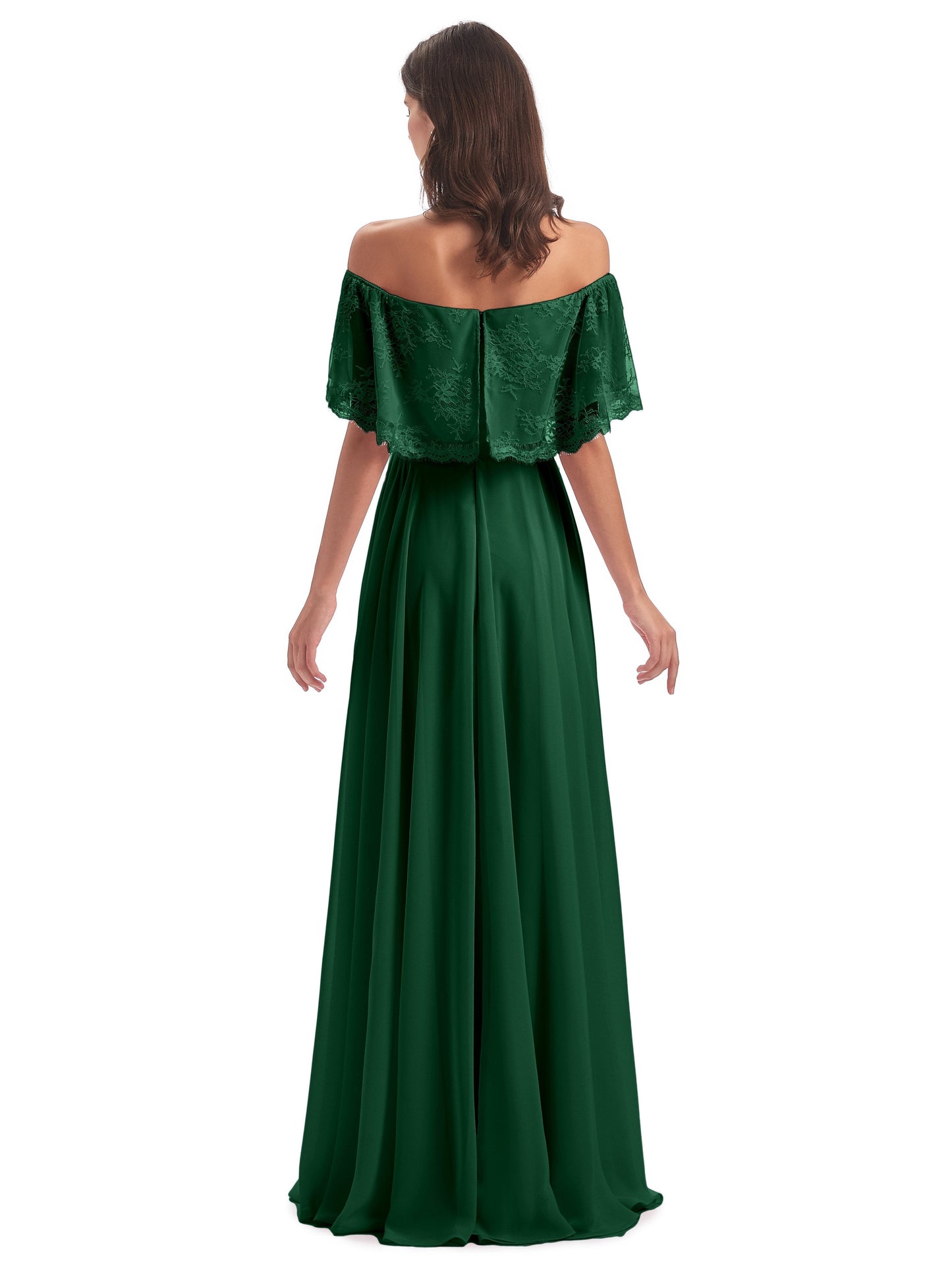 Hannah Floor Length Off The Shoulder Lace Bridesmaid Dresses