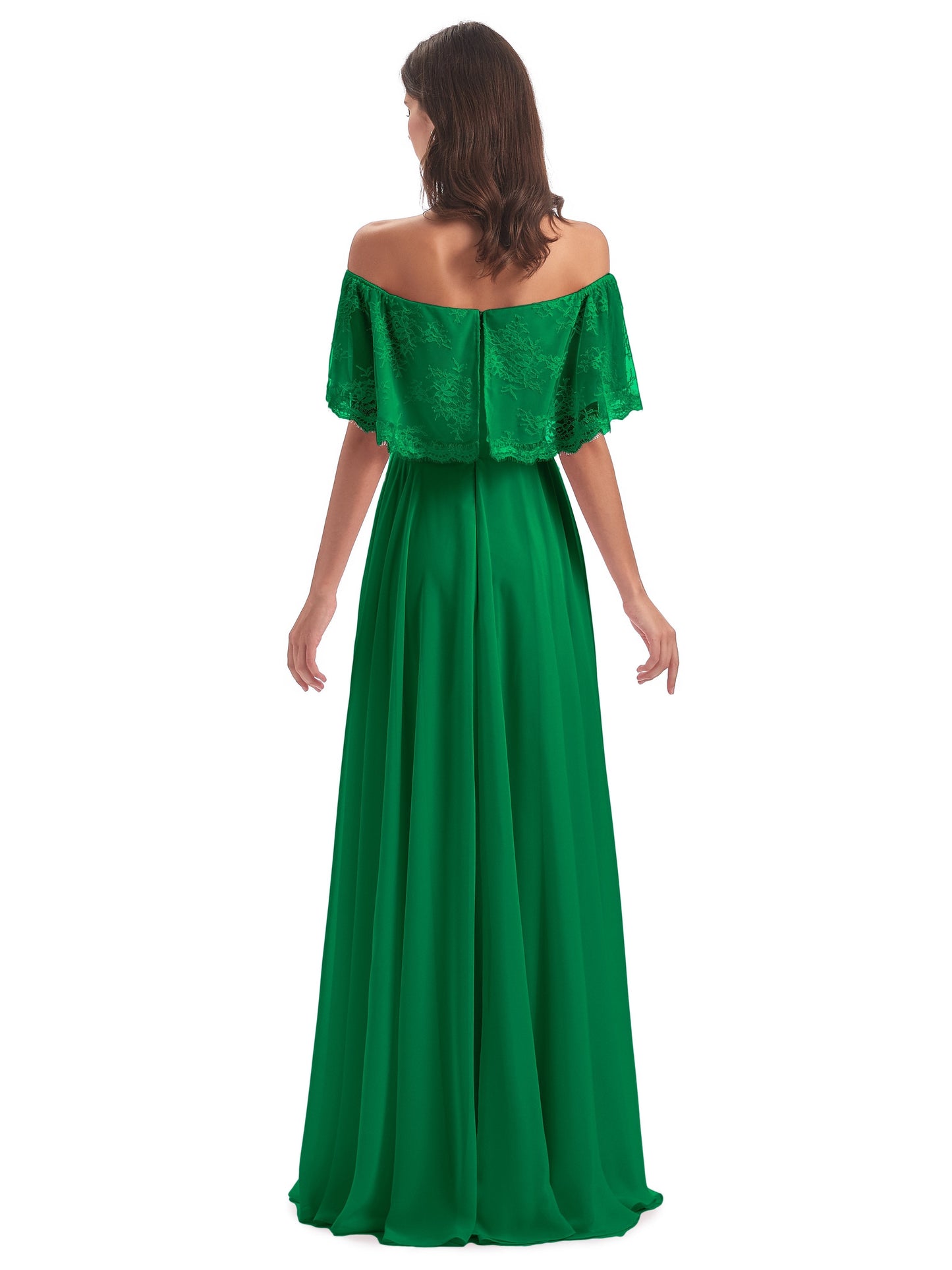 Hannah Floor Length Off The Shoulder Lace Bridesmaid Dresses