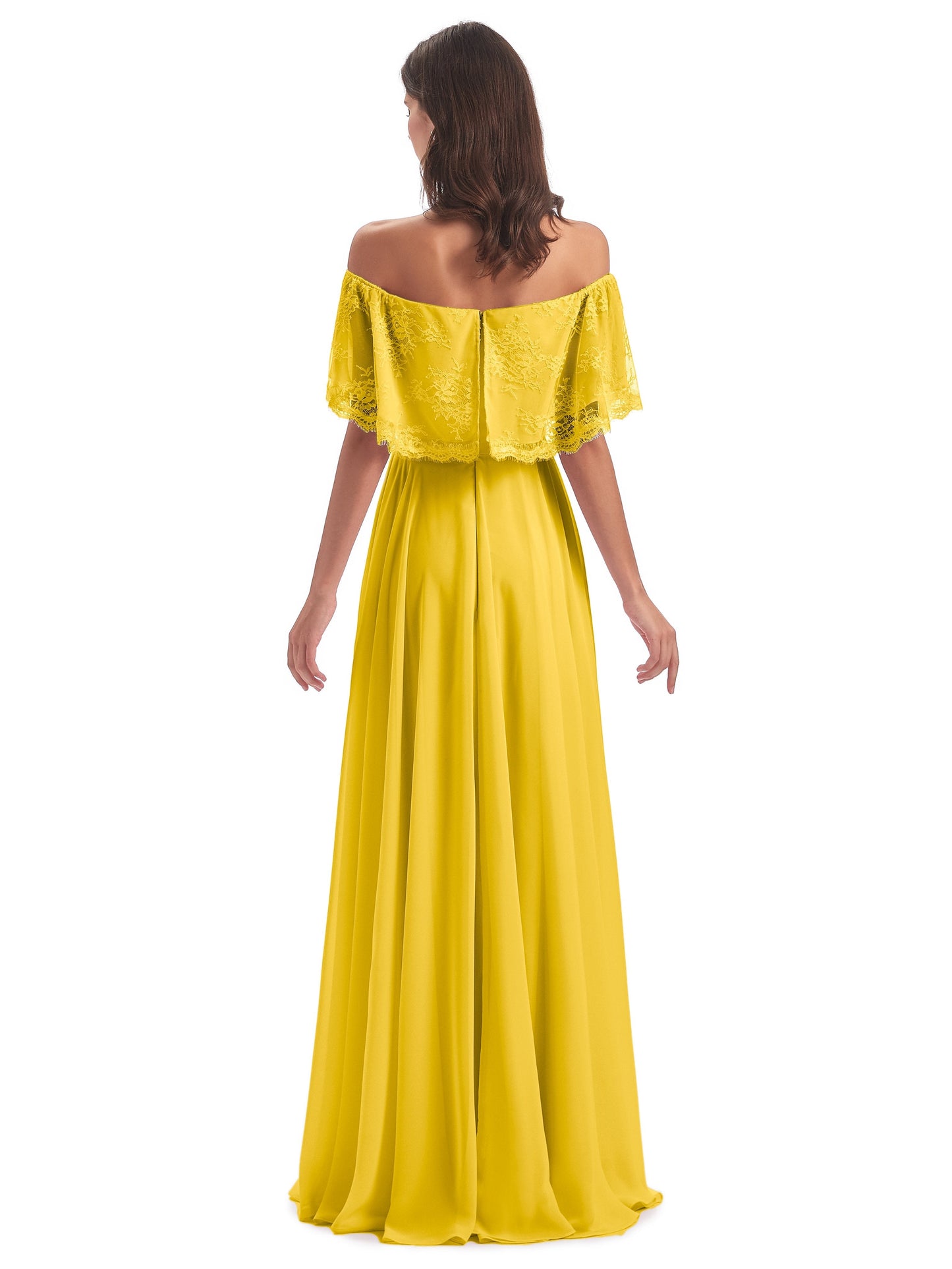 Hannah Floor Length Off The Shoulder Lace Bridesmaid Dresses