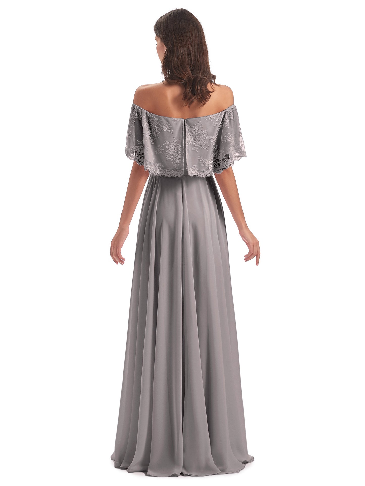 Hannah Floor Length Off The Shoulder Lace Bridesmaid Dresses