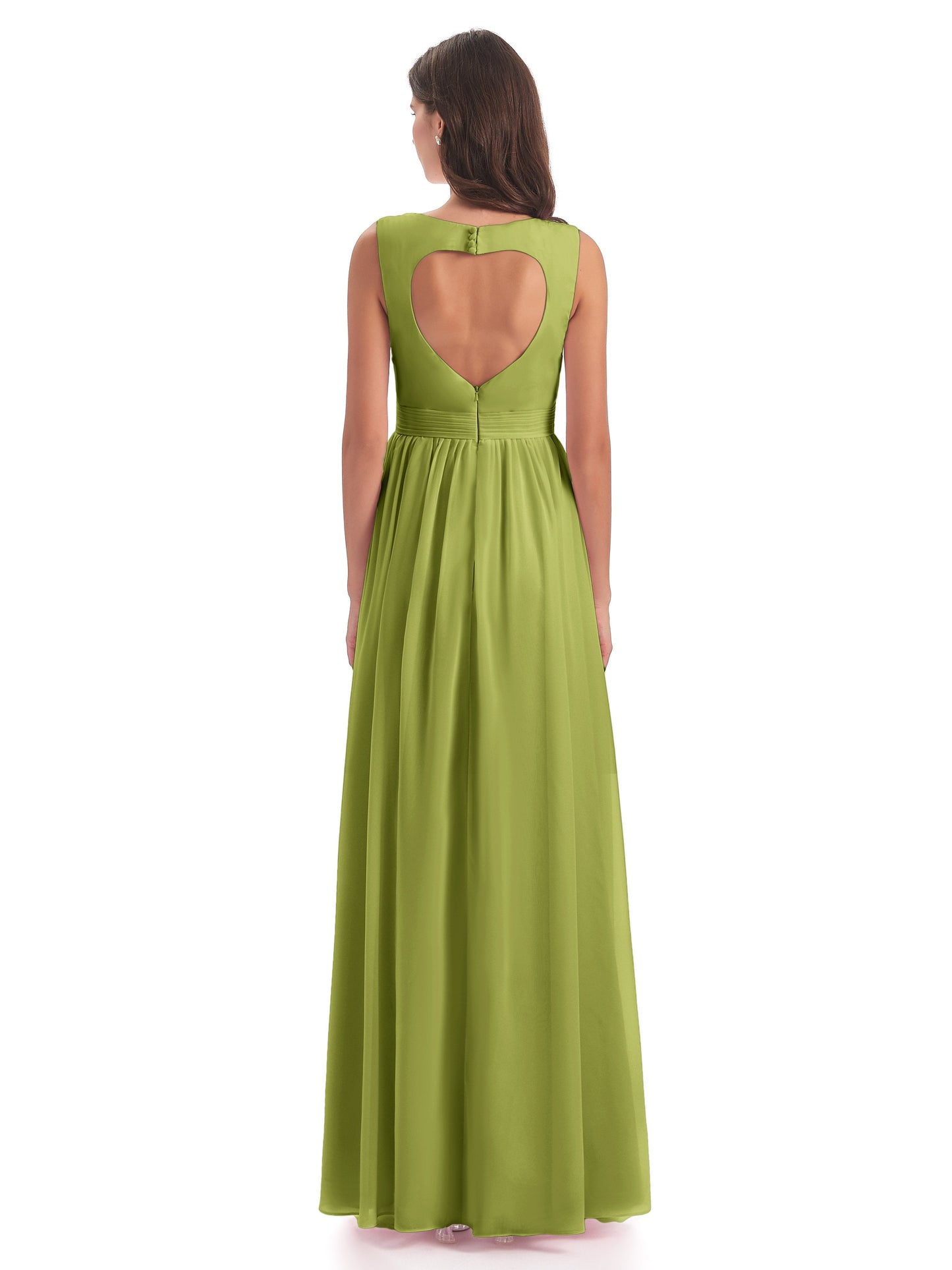 Isabella Key Hole Chiffon Bridesmaid Dresses