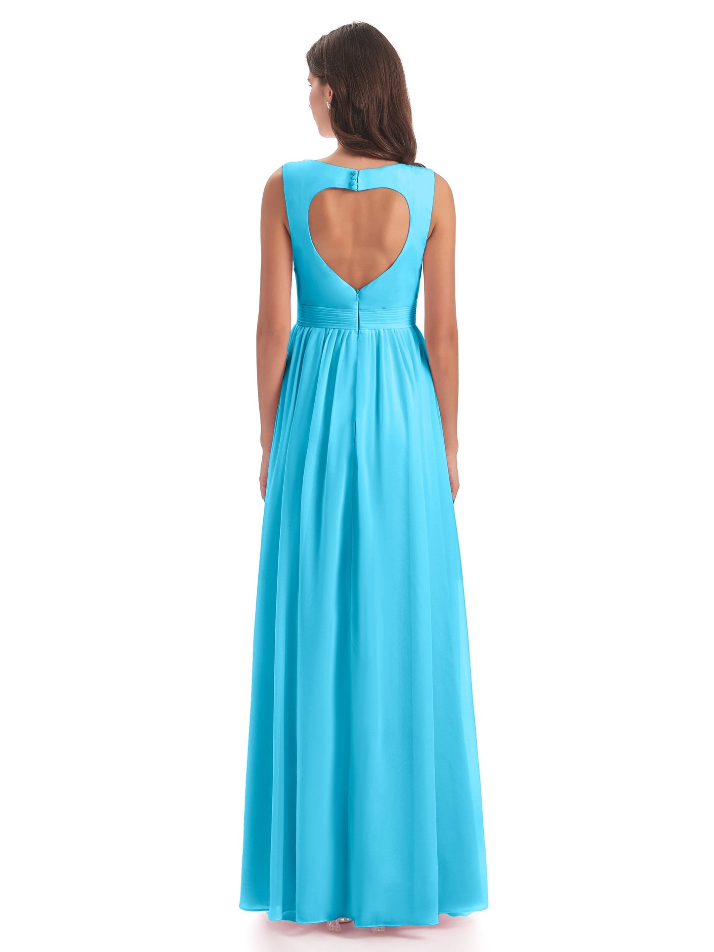 Isabella Key Hole Chiffon Bridesmaid Dresses