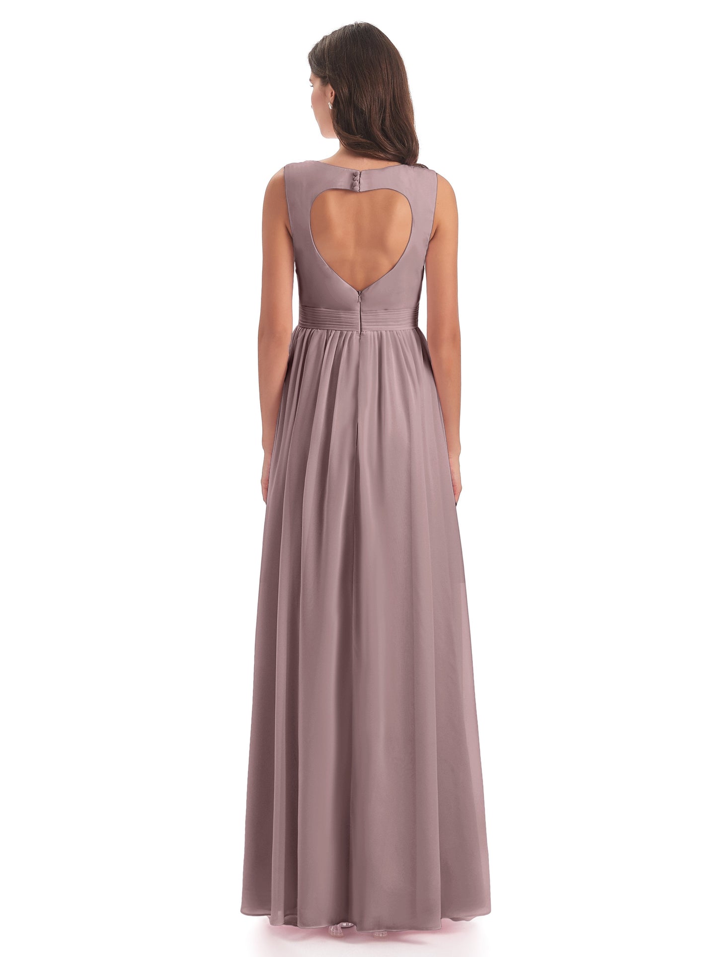 Isabella Key Hole Chiffon Bridesmaid Dresses