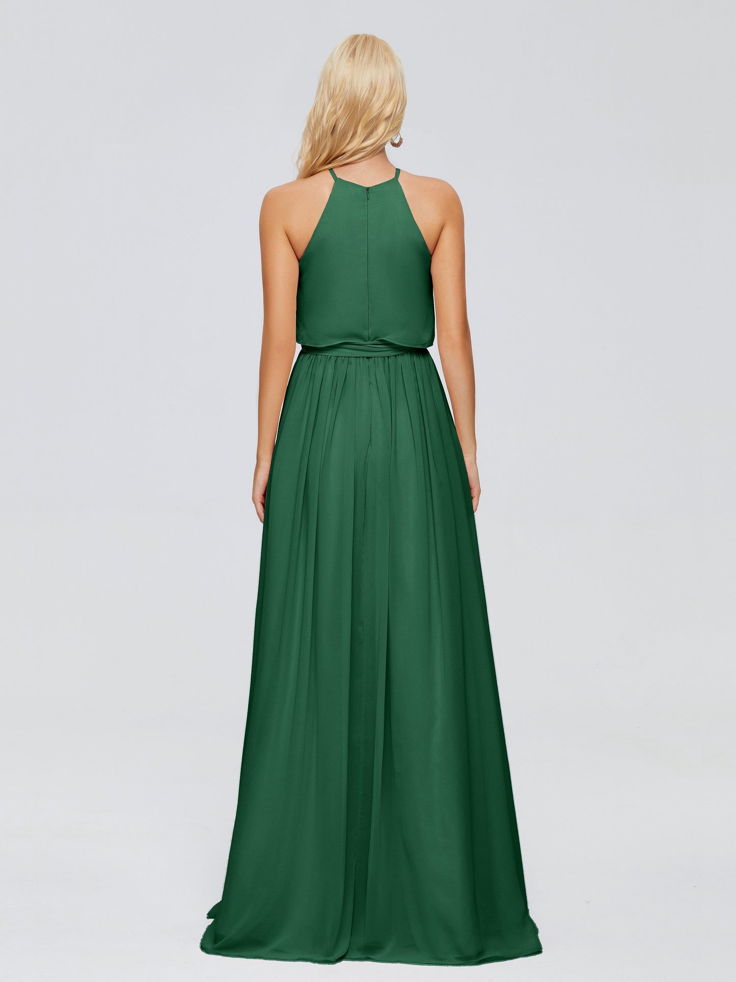 Nadey Halter Chiffon Bridesmaid Dresses With Bowknot
