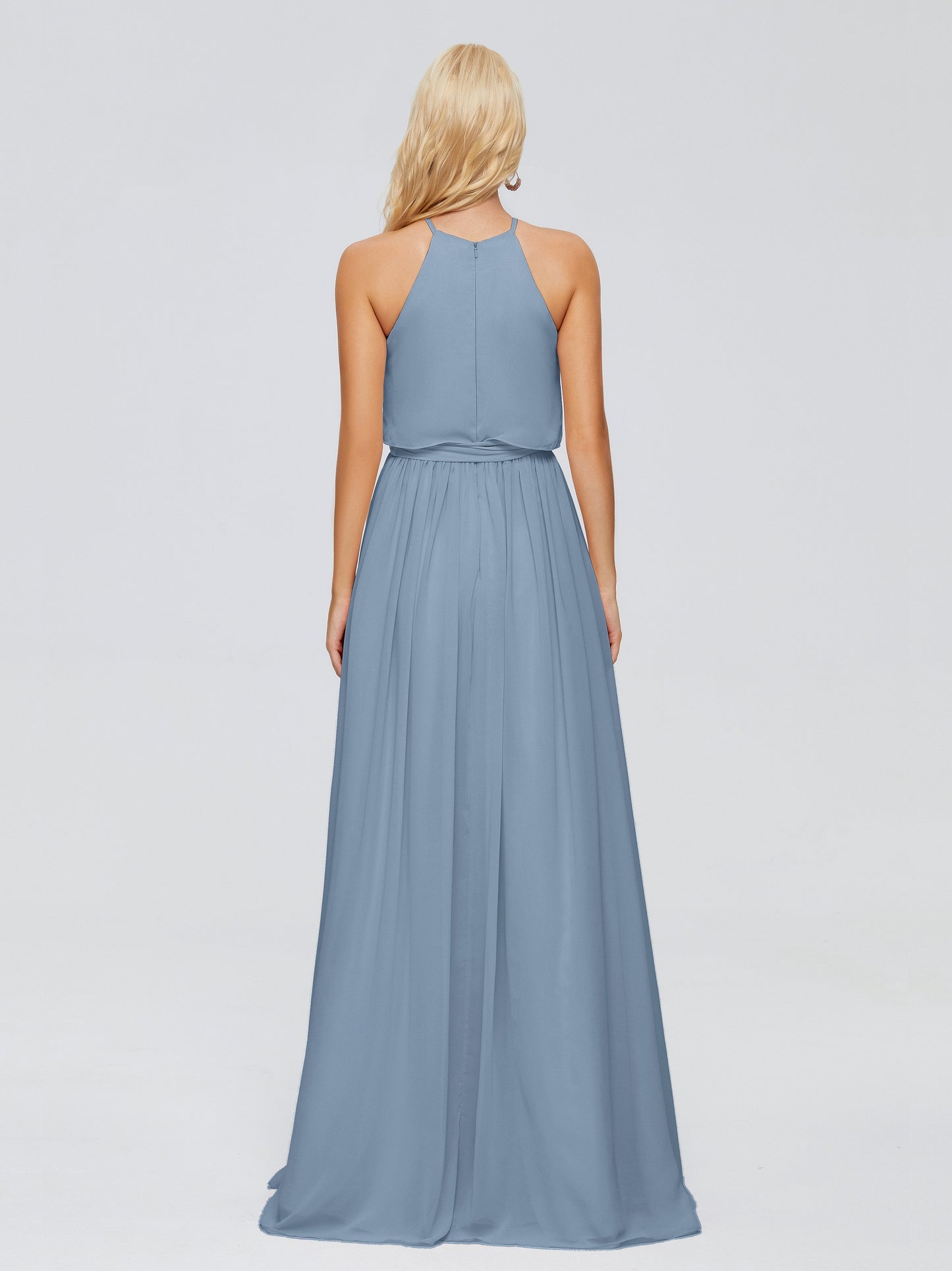 Nadey Halter Chiffon Bridesmaid Dresses With Bowknot
