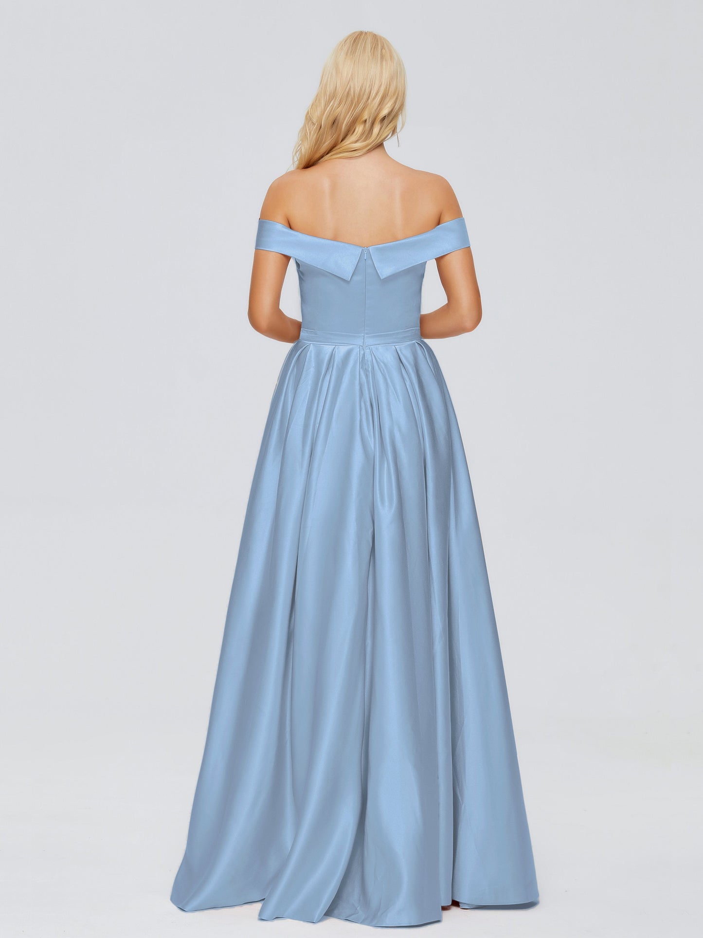 Annabelle Off the Shoulder Satin Bridesmaid Dresses