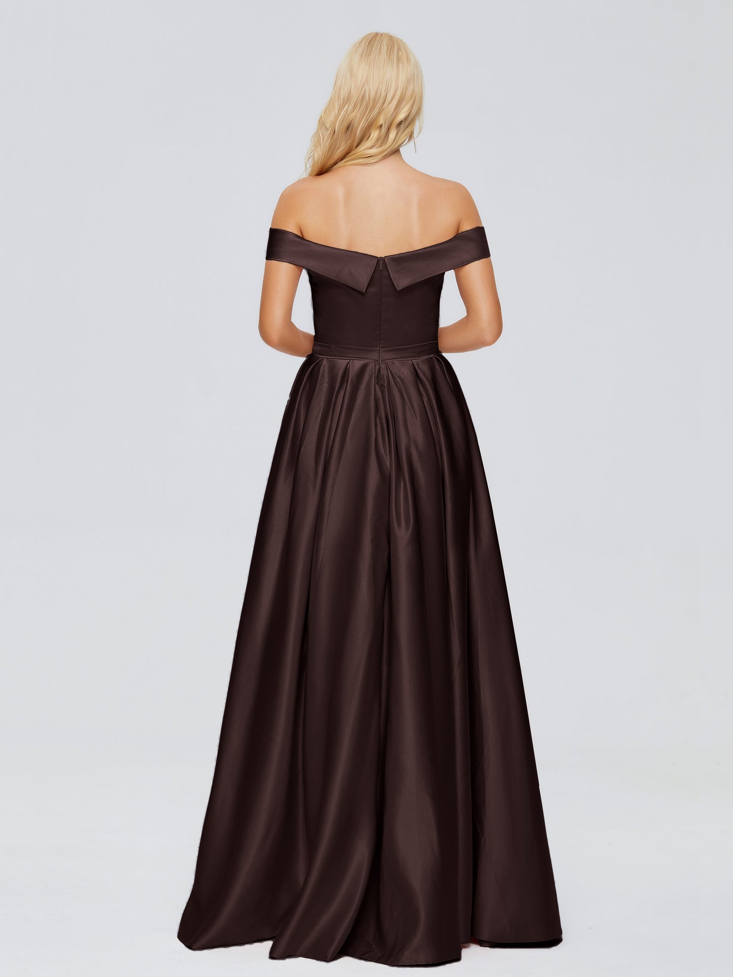 Annabelle Off the Shoulder Satin Bridesmaid Dresses