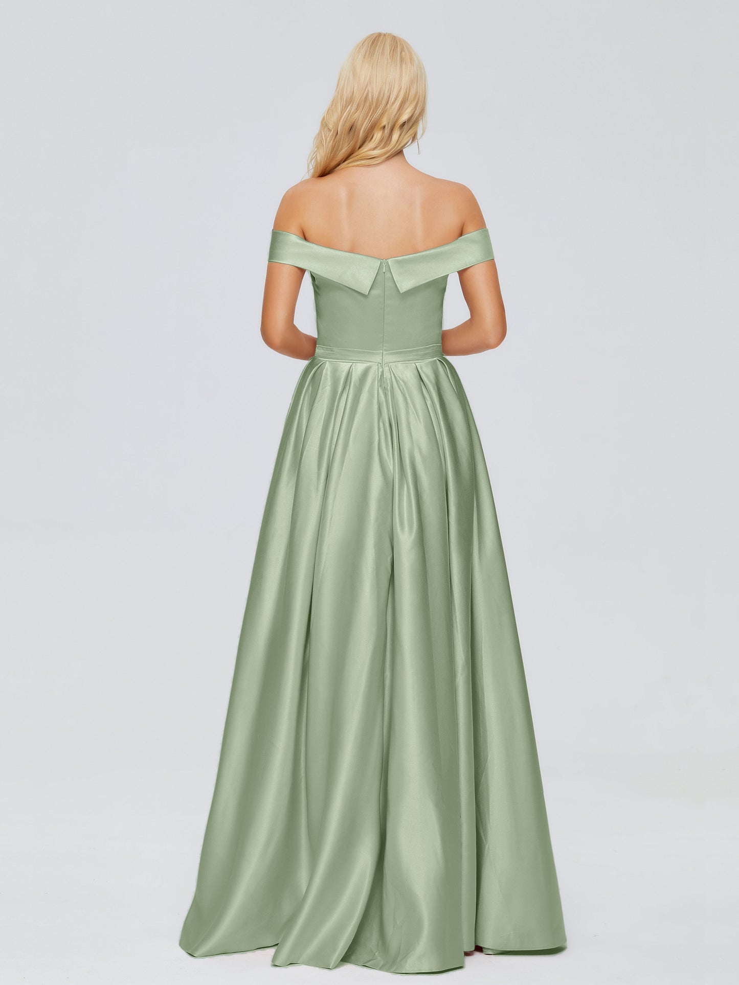 Annabelle Off the Shoulder Satin Bridesmaid Dresses