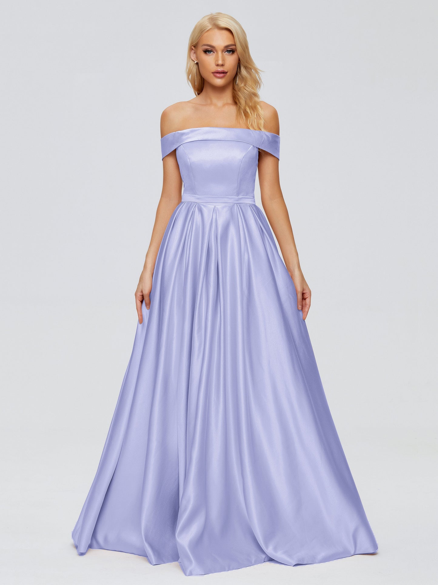 Annabelle Off the Shoulder Satin Bridesmaid Dresses